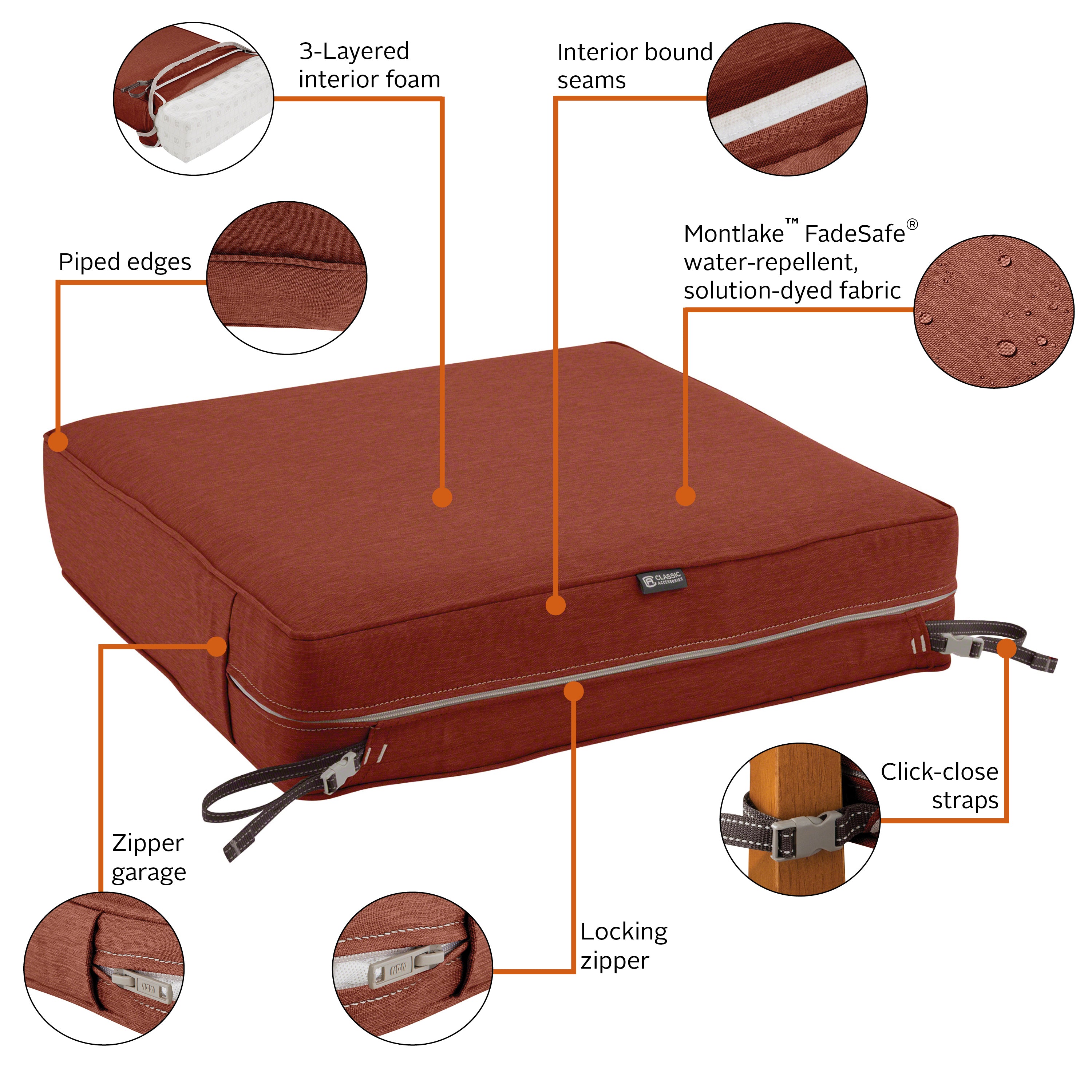 Montlake® Outdoor Seat Cushion