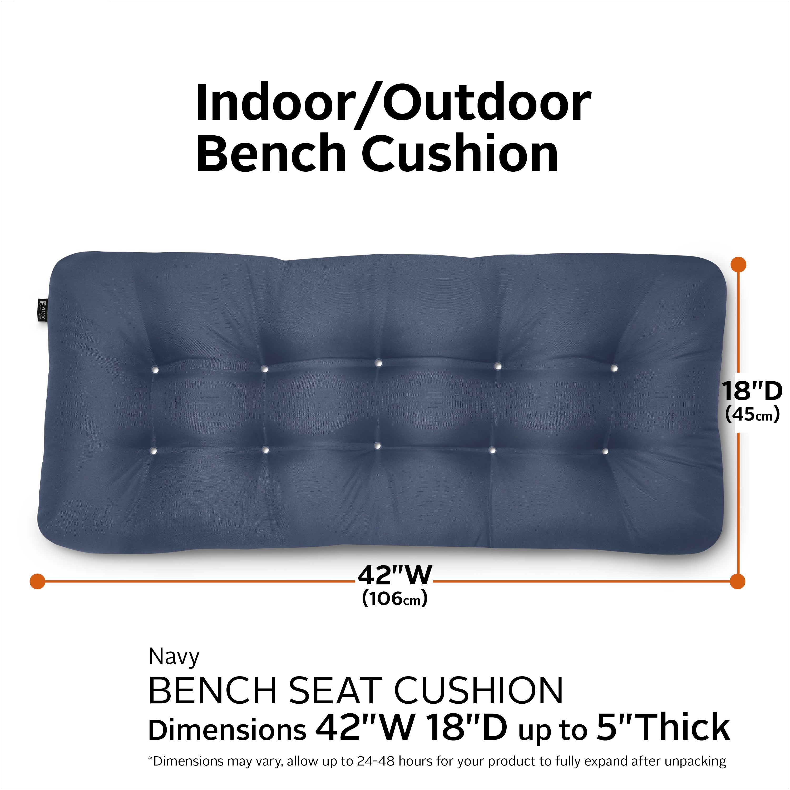 ClassicAccessories_Cushion_OPP_Bench_Navy_42x18x5_SizingGraphic_62-202.jpg