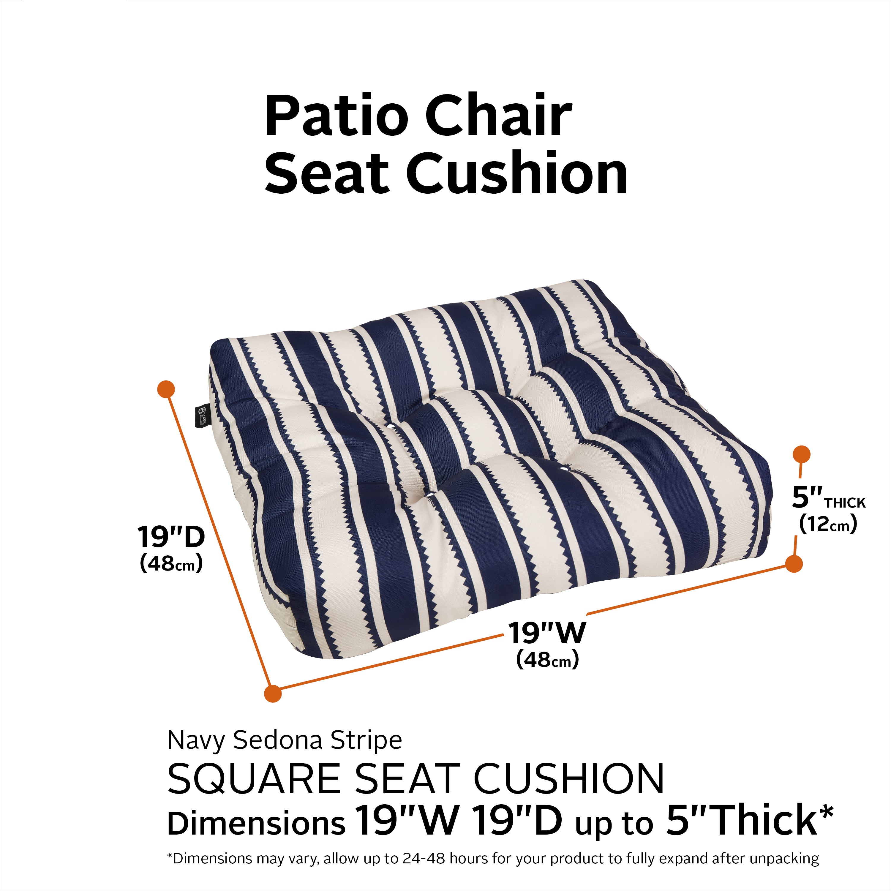 ClassicAccessories_Cushion_OPP_Navy_SedonaStripe_19x19x5_SizingGraphic_62-201.jpg