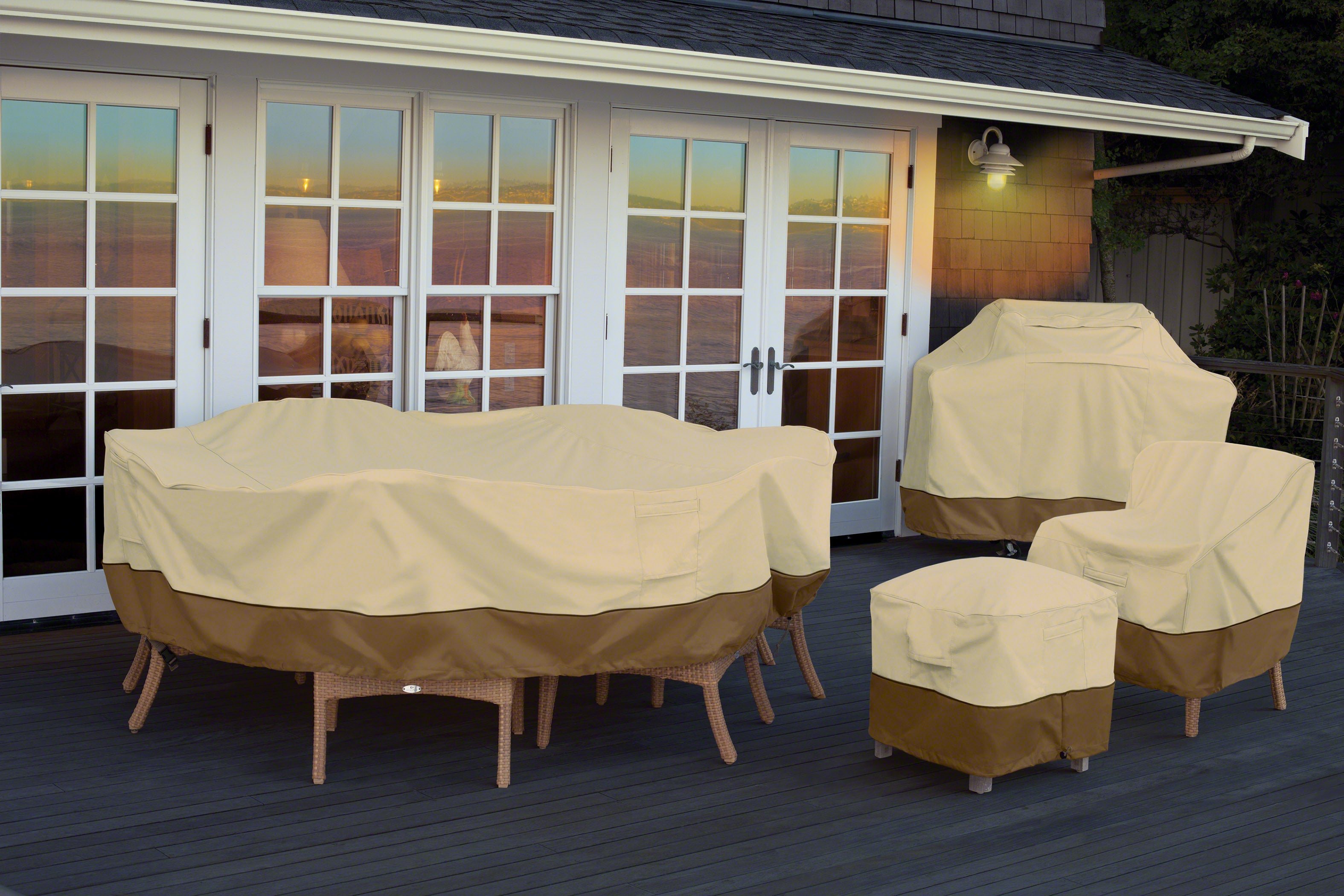 Veranda Water-Resistant Bistro Round Patio Table & Chair Set Cover