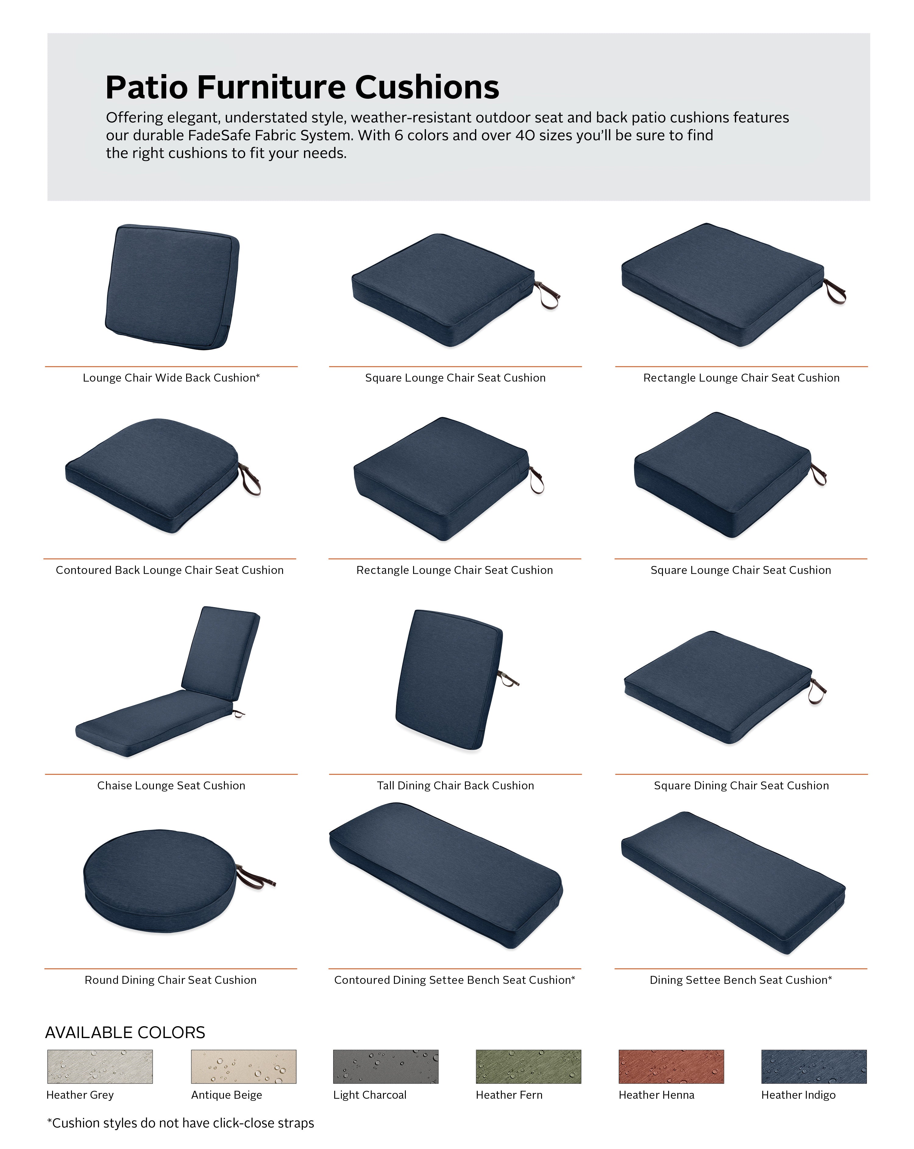 Classic Accessories Montlake Outdoor Weatherproof Dining Seat Cushion