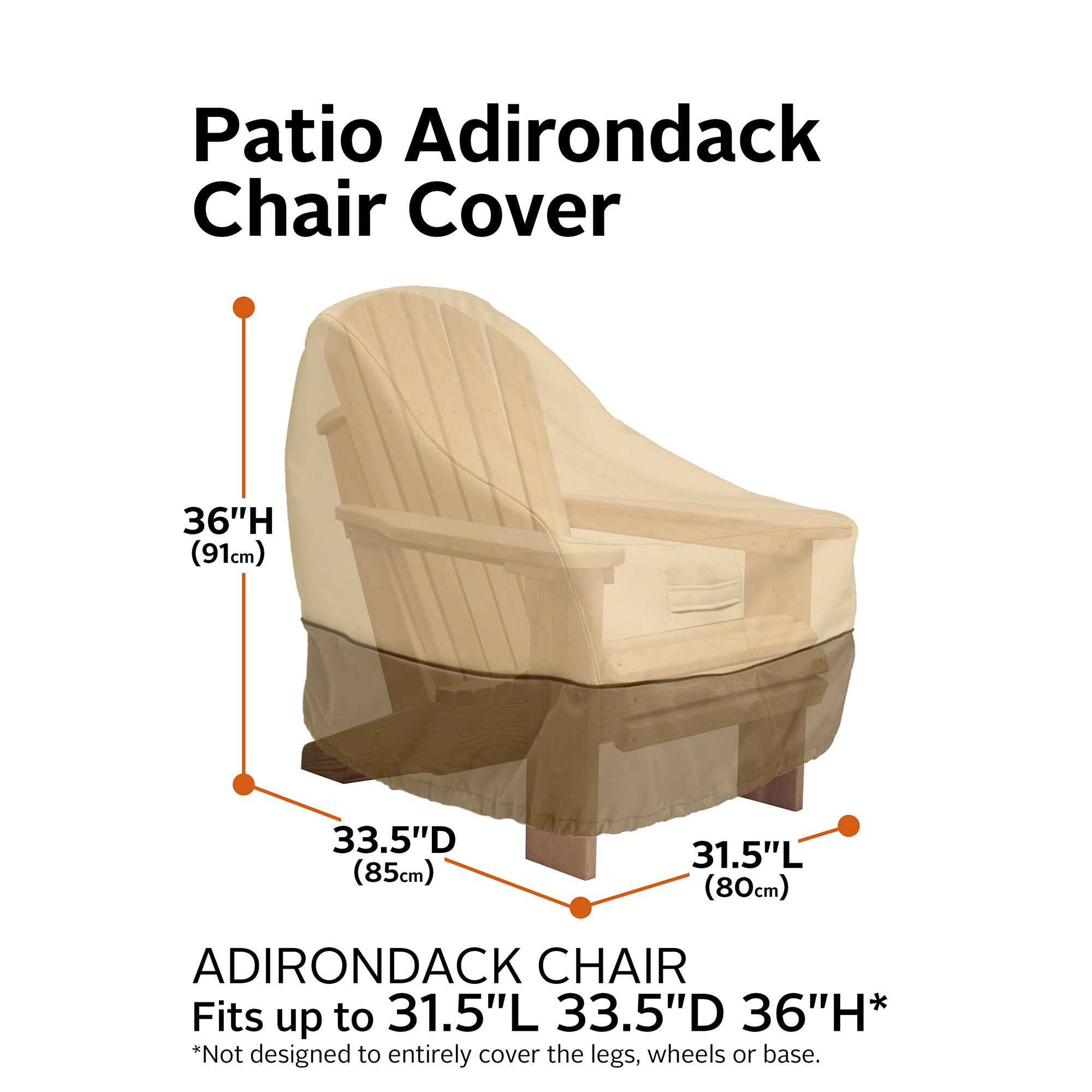 Classic Accessories Veranda Water-Resistant Adirondack Chair Cover