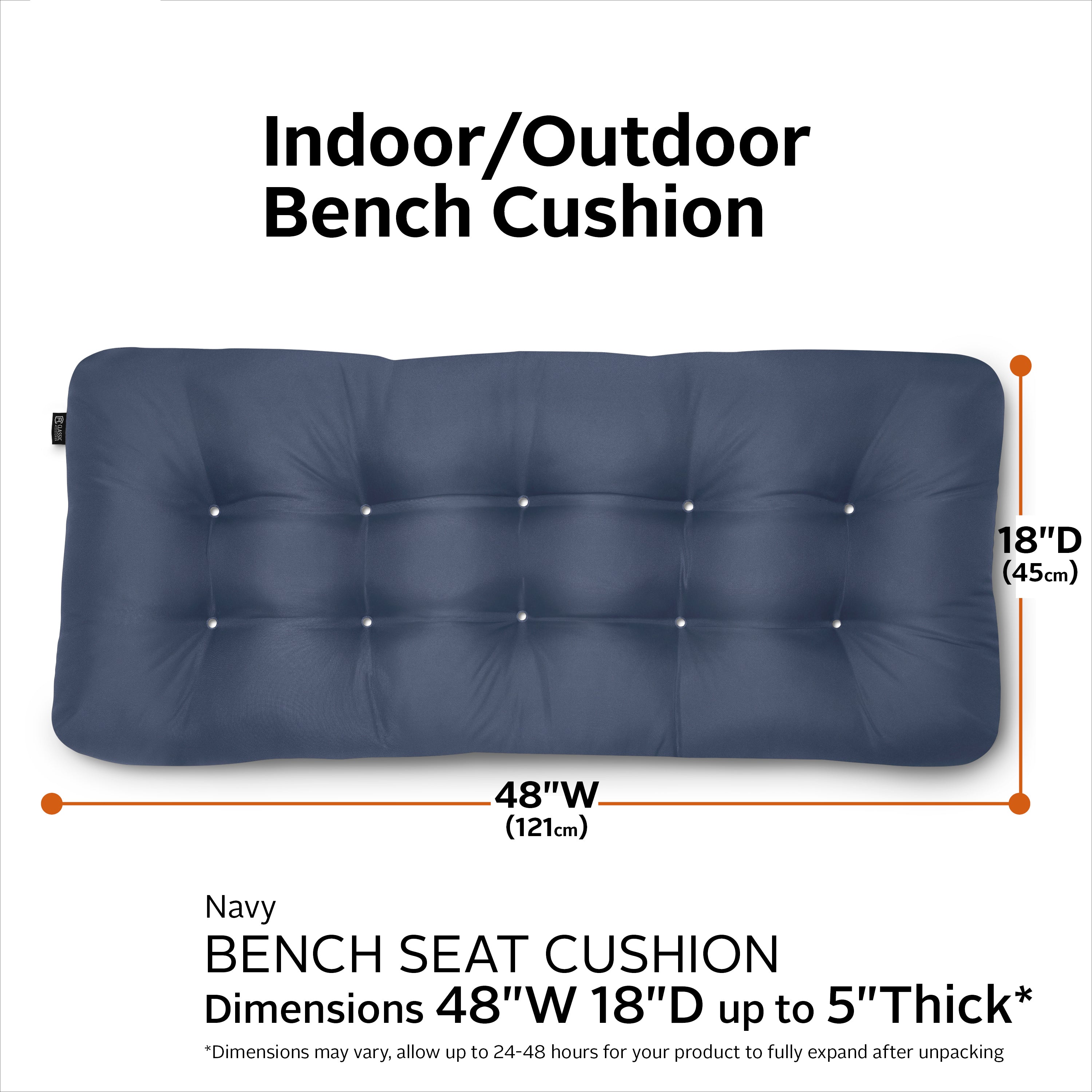 ClassicAccessories_Cushion_OPP_Bench_Navy_48x18x5_SizingGraphic_62-203.jpg