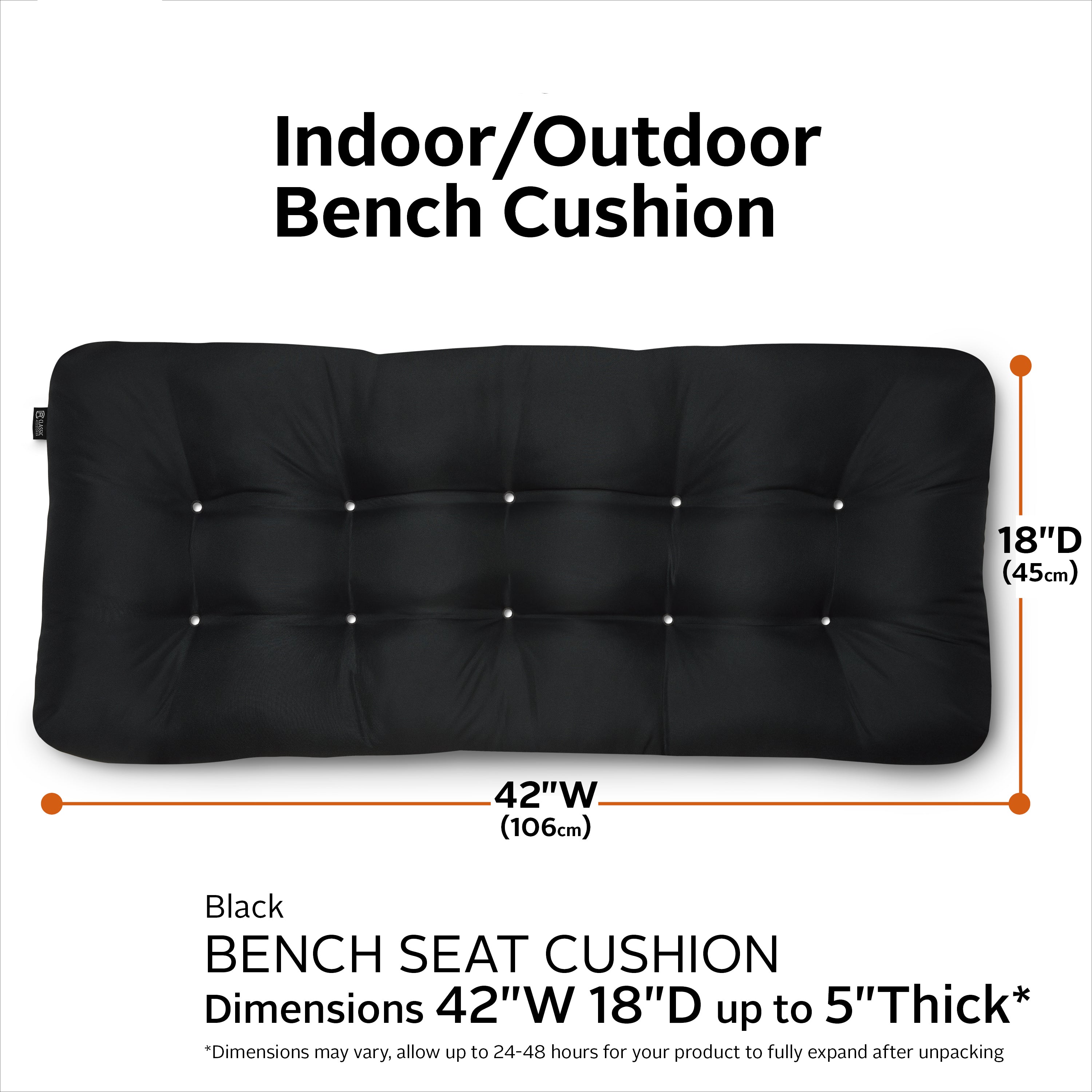 ClassicAccessories_Cushion_OPP_Bench_Black_42x18x5_SizingGraphic_62-195.jpg