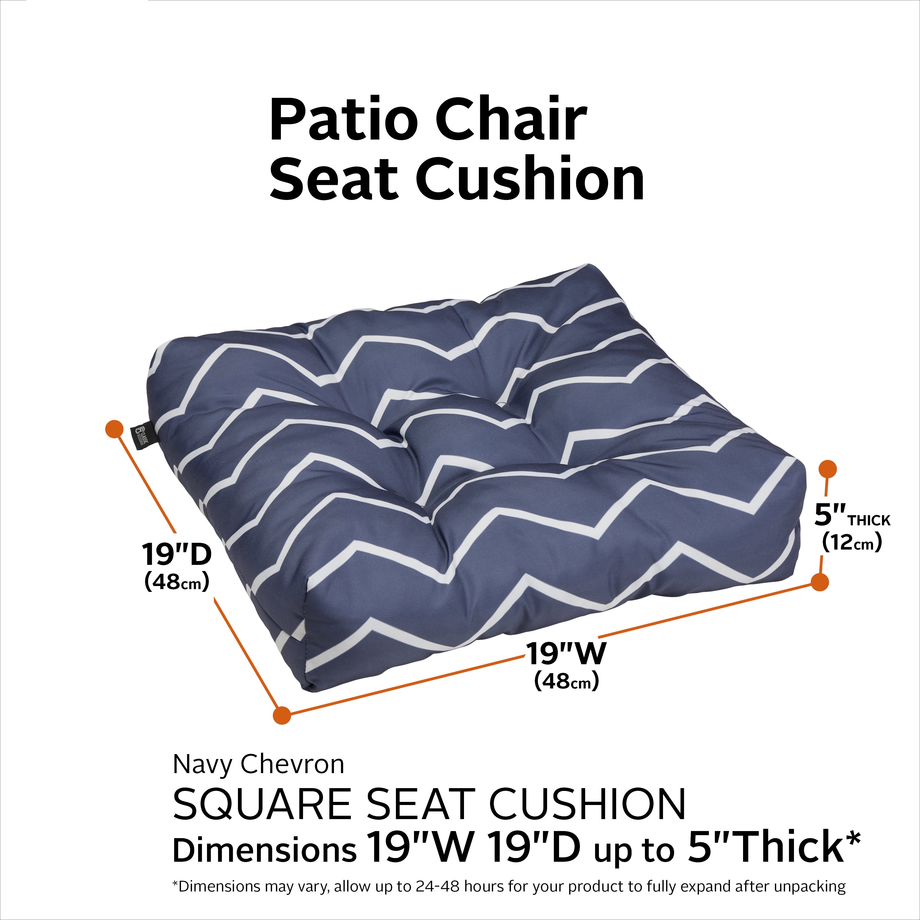 ClassicAccessories_Cushion_OPP_NavyChevron_19x19x5_SizingGraphic_62-119.jpg