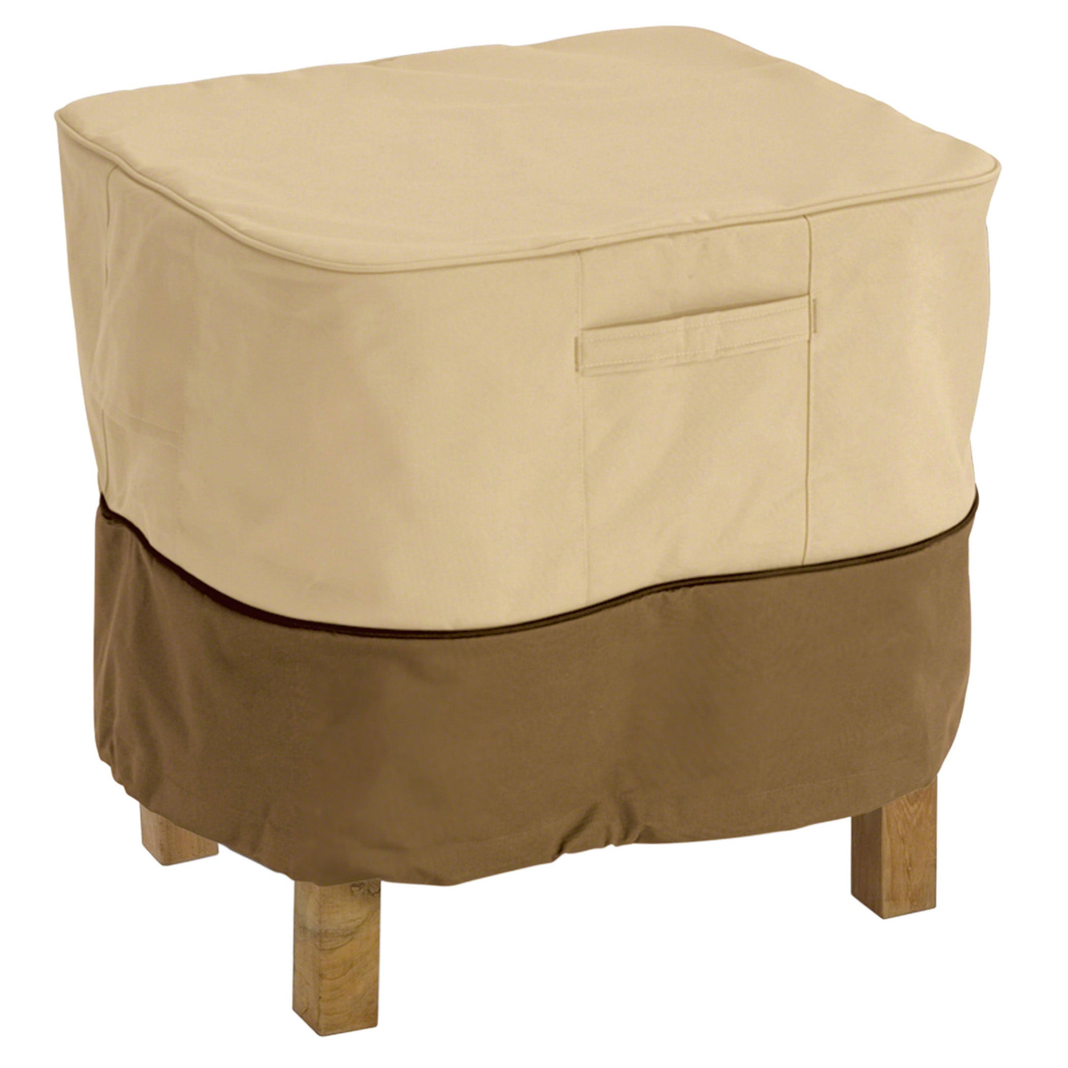 Classic Accessories Veranda Water-Resistant Square Patio Ottoman/Side Table Cover