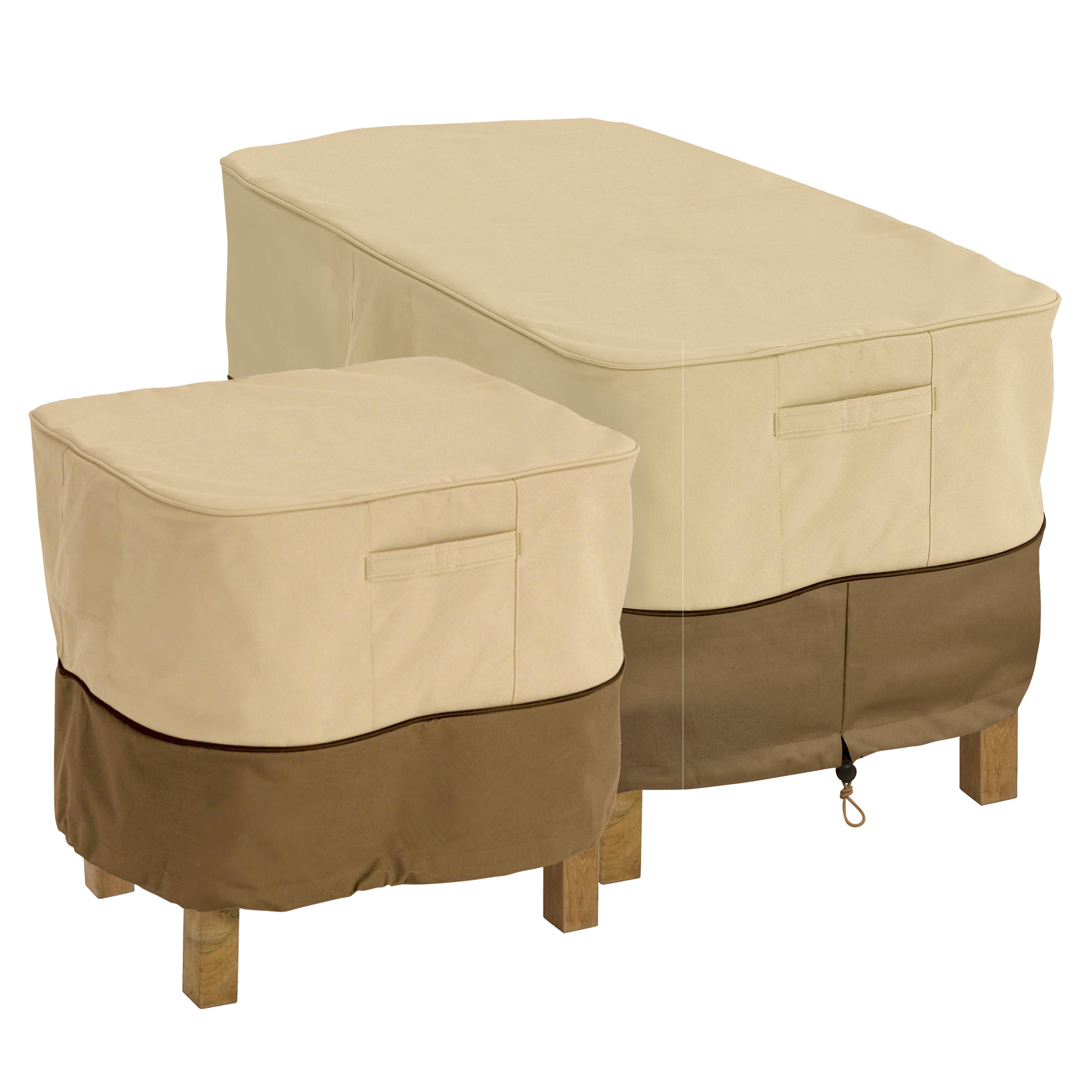 Veranda Water-Resistant Rectangular Patio Ottoman/Side Table Cover