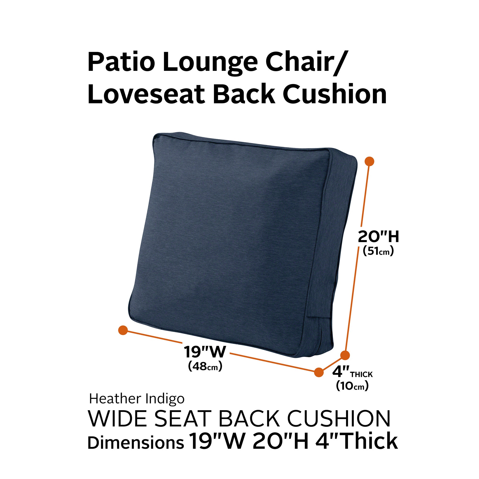 Montlake FadeSafe Patio Lounge Chair/Loveseat Back Cushion