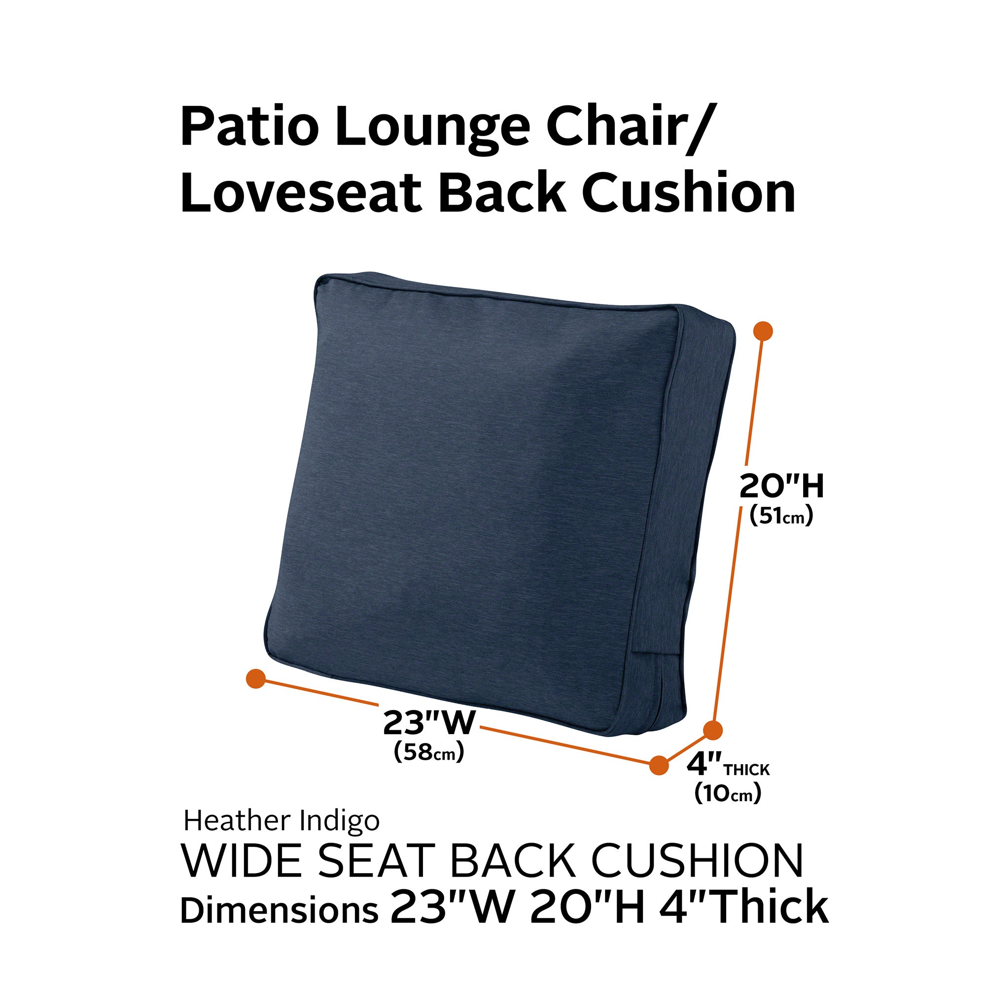 Montlake FadeSafe Patio Lounge Chair/Loveseat Back Cushion