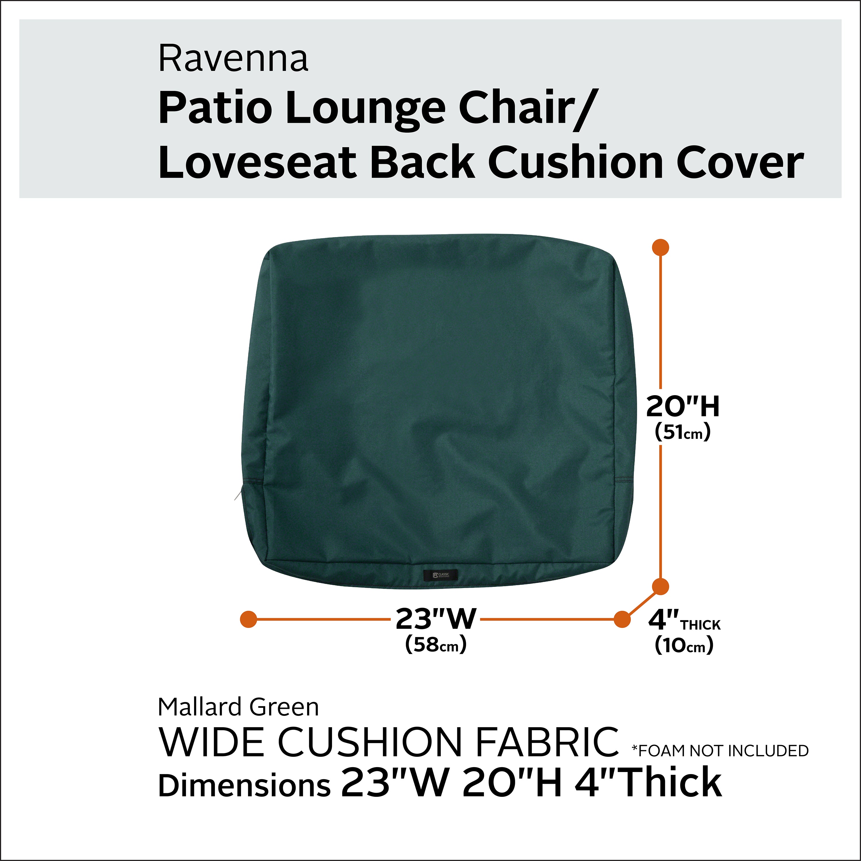 Classic Accessories Ravenna Outdoor Weatherproof Cushion Cover