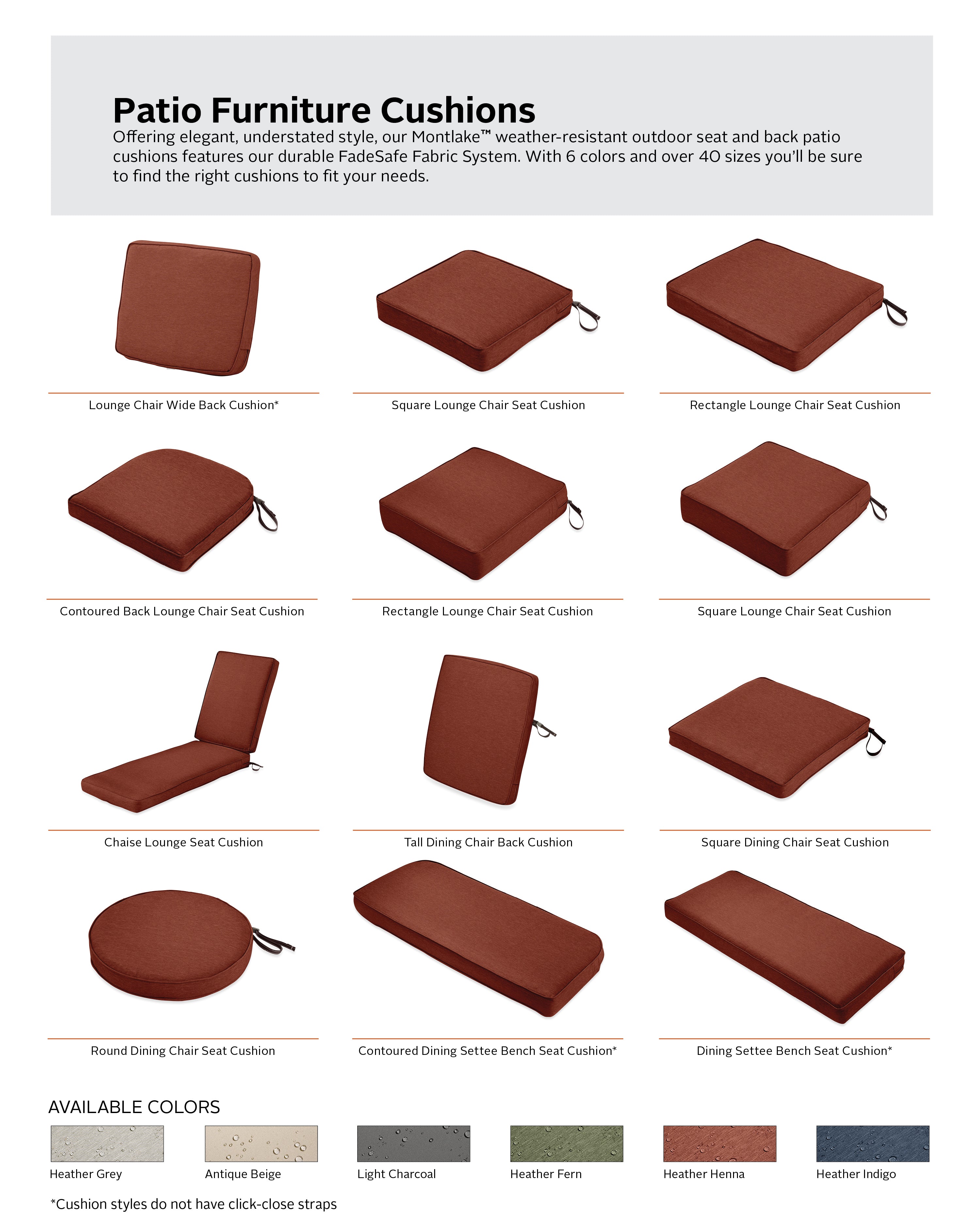 Classic Accessories Montlake Outdoor Weatherproof Dining Seat Cushion