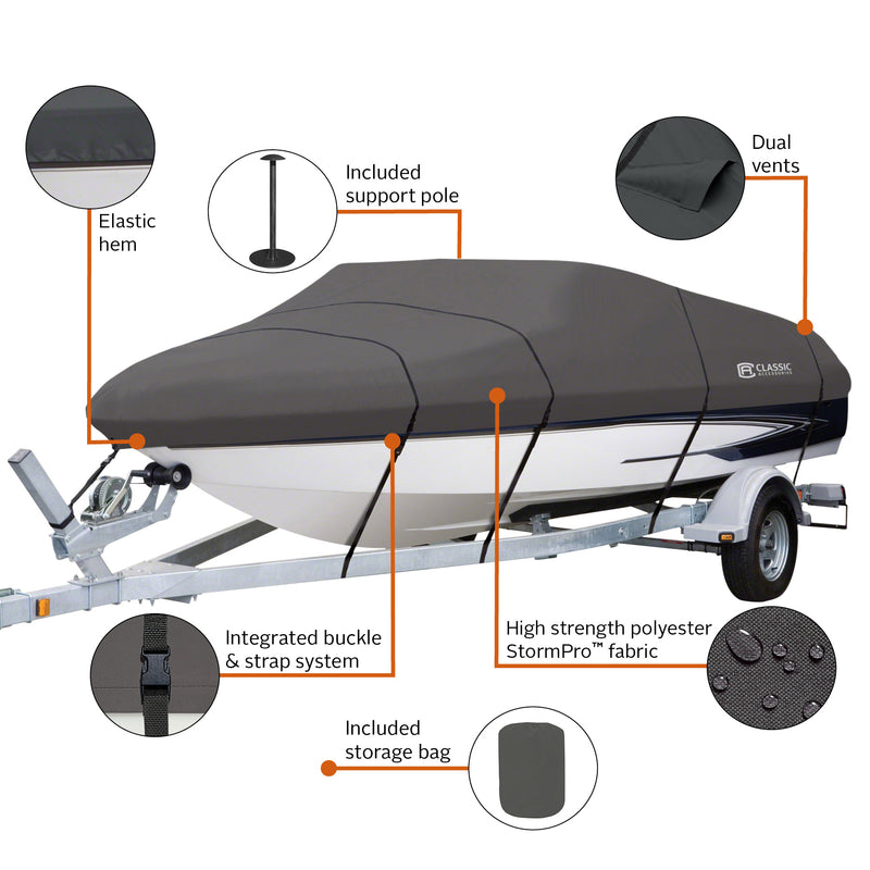 StormPro Heavy-Duty Trailerable Boat Cover | Classic Accessories