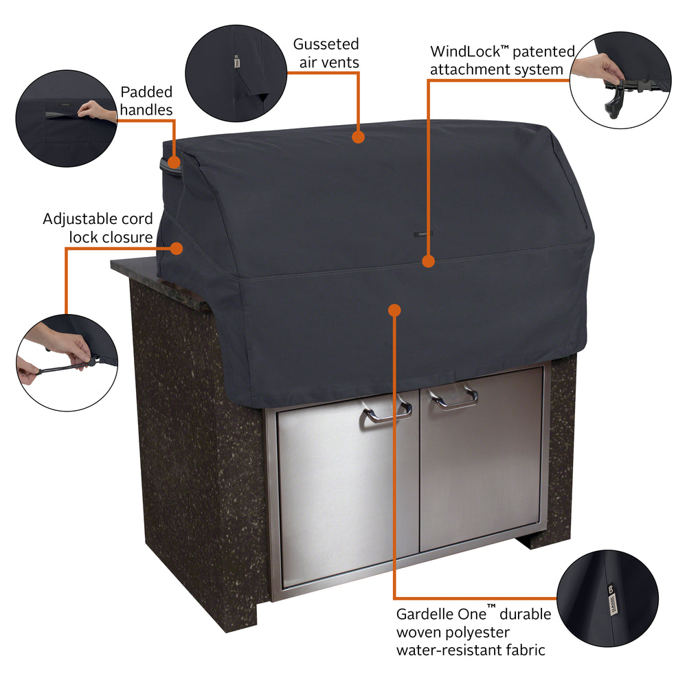 Ravenna Water-Resistant Built-In BBQ Grill Top Cover Black | Classic