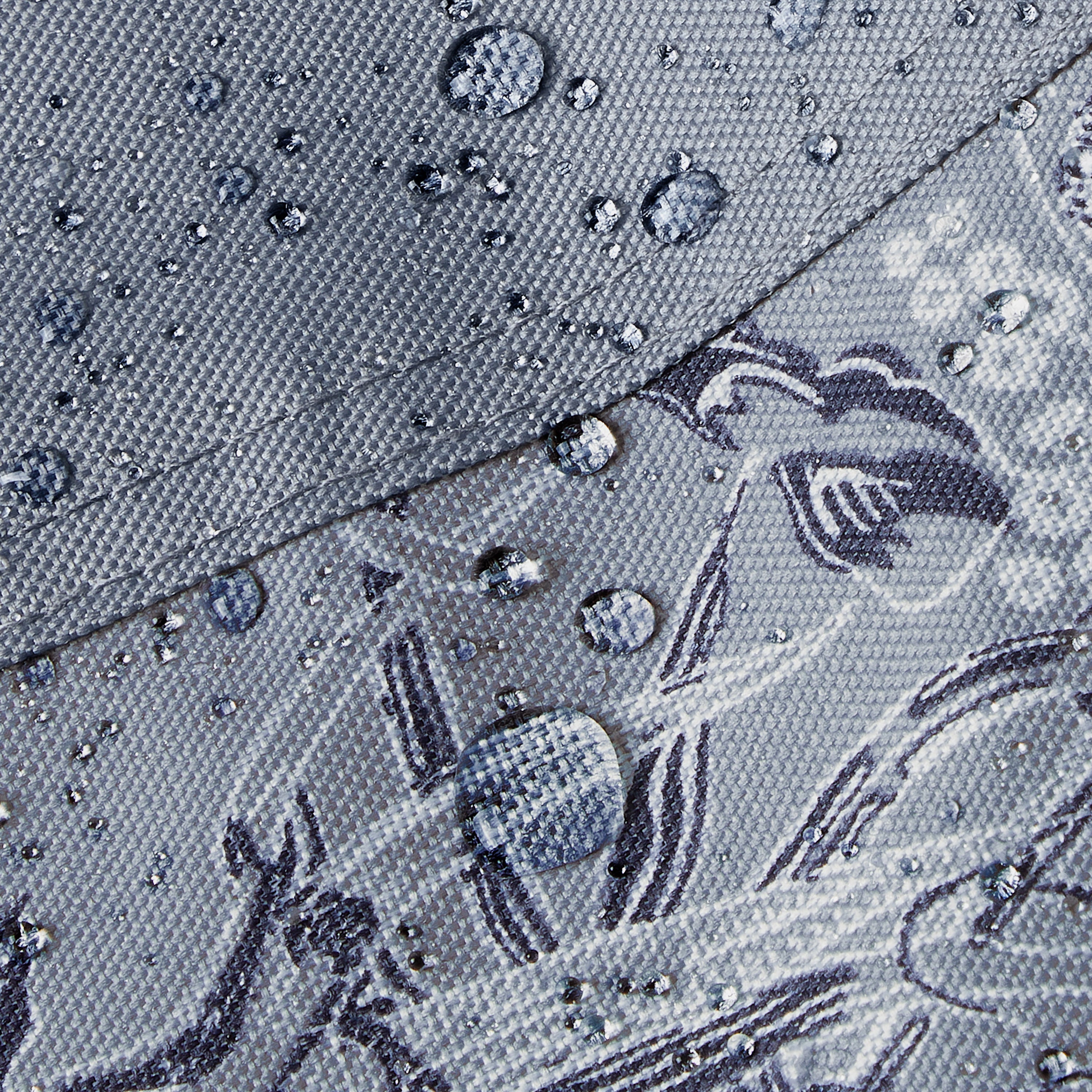 Vera Bradley by Water-Resistant Market Umbrella Cover, 11 Foot, Rain Forest Toile Gray