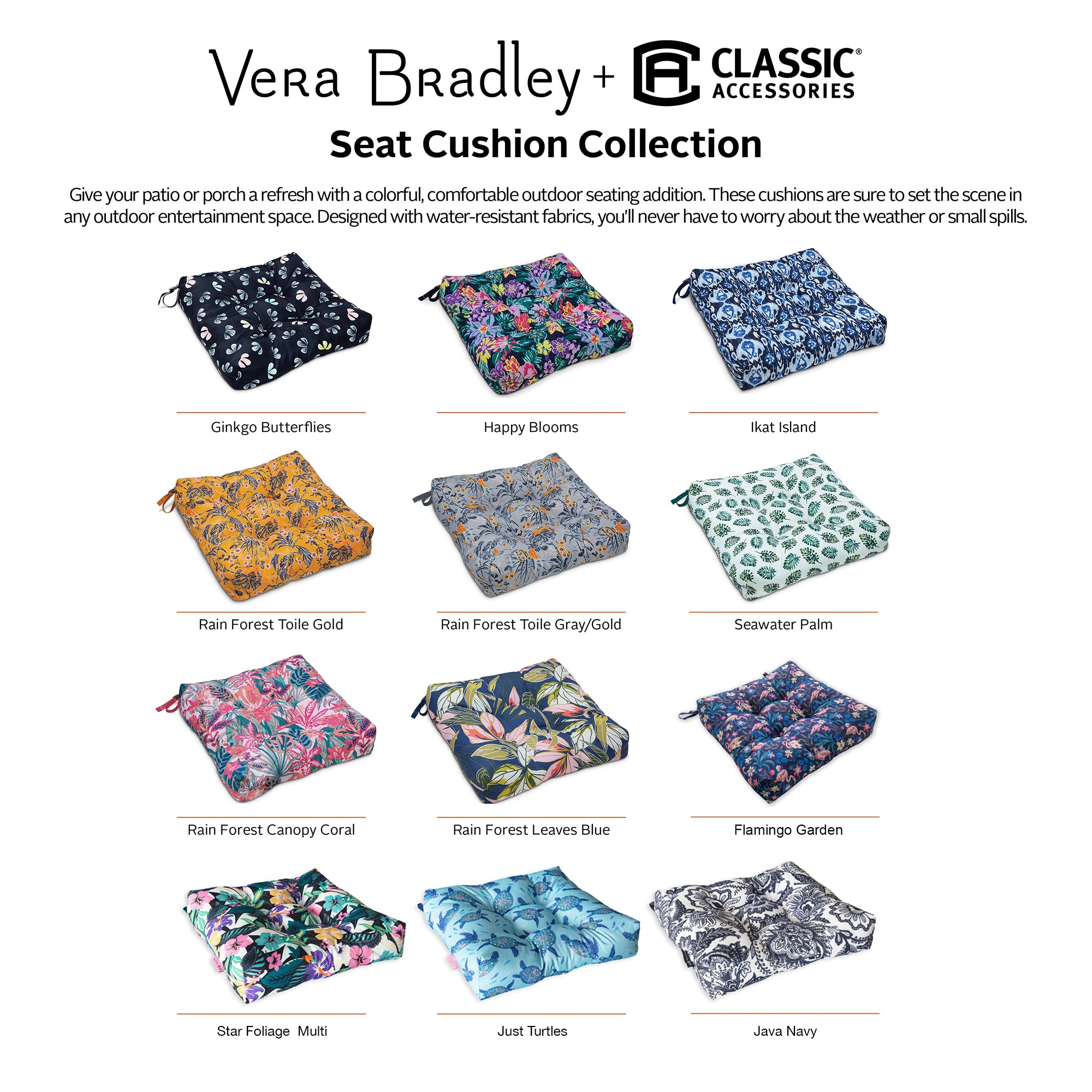 Vera Bradley by Classic Accessories Outdoor Seat Cushions