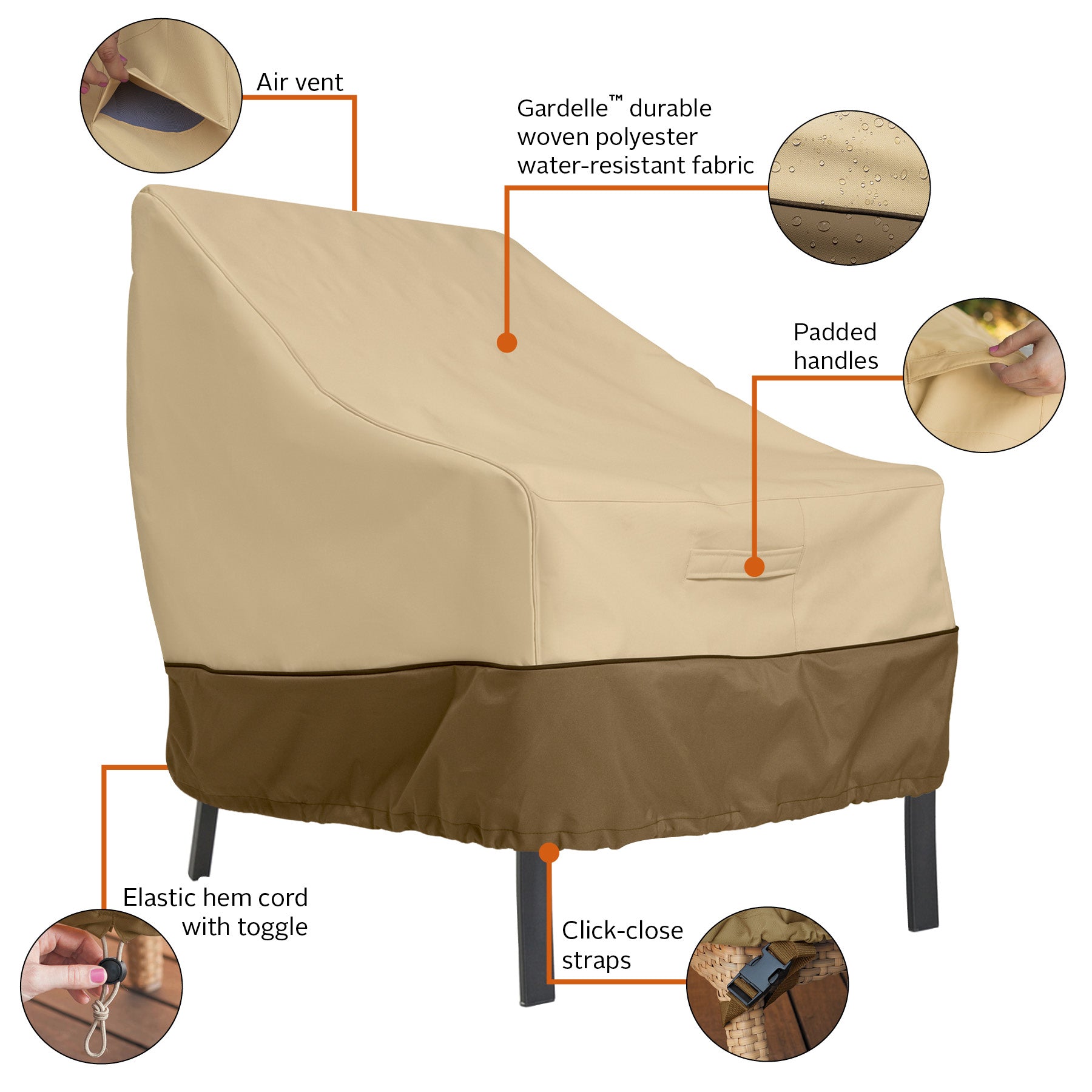 Classic Accessories Veranda Lounge Chair Cover - Thumbnail 3