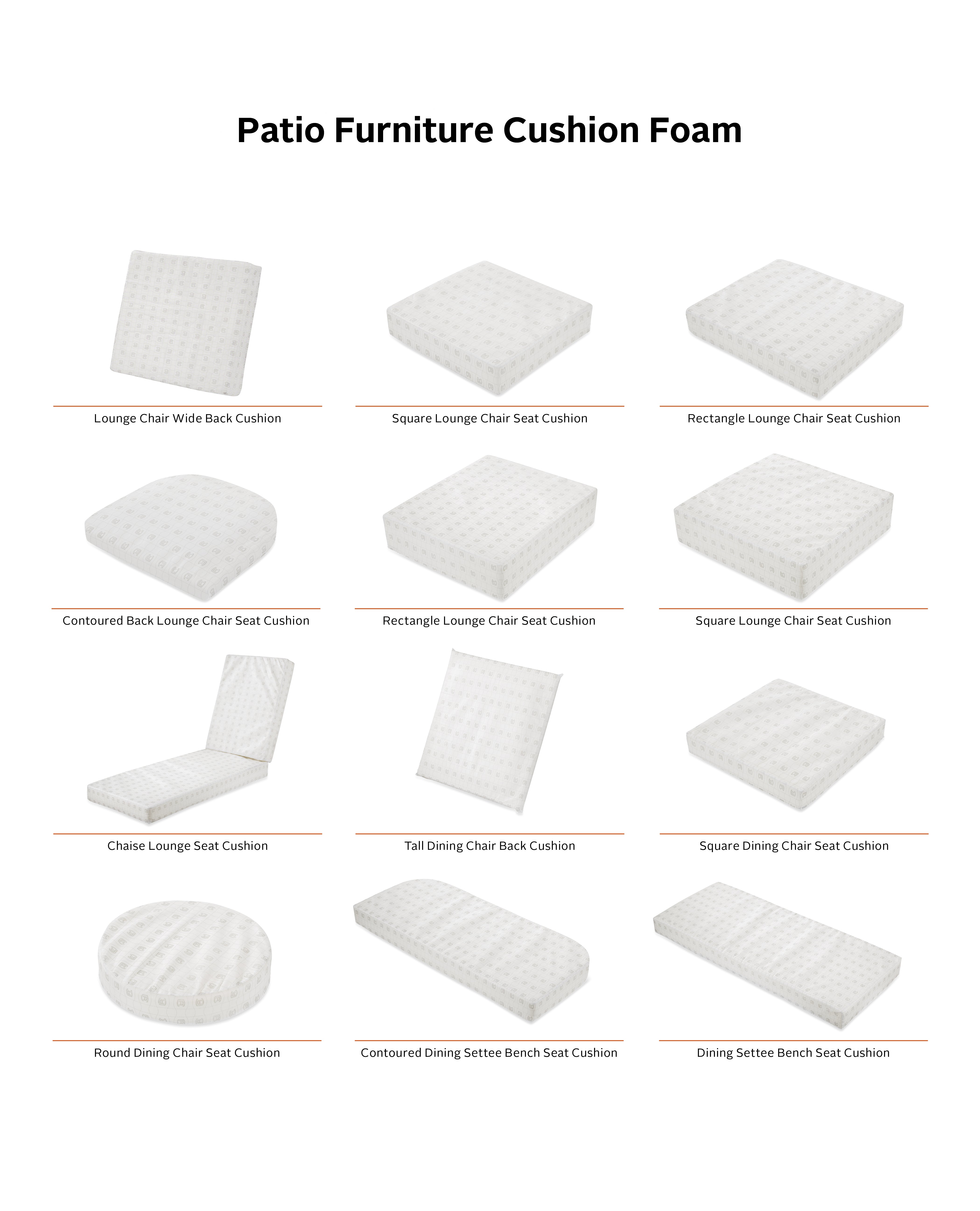 Classic Accessories Patio Lounge Chair Pillow Back Cushion Foam