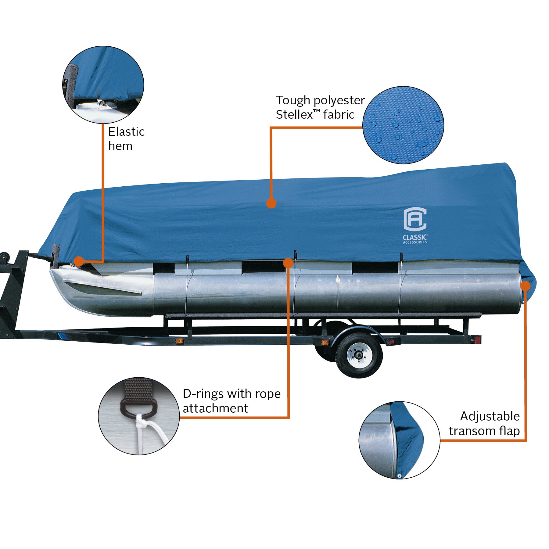 Stellex Pontoon Boat Cover | Classic Accessories