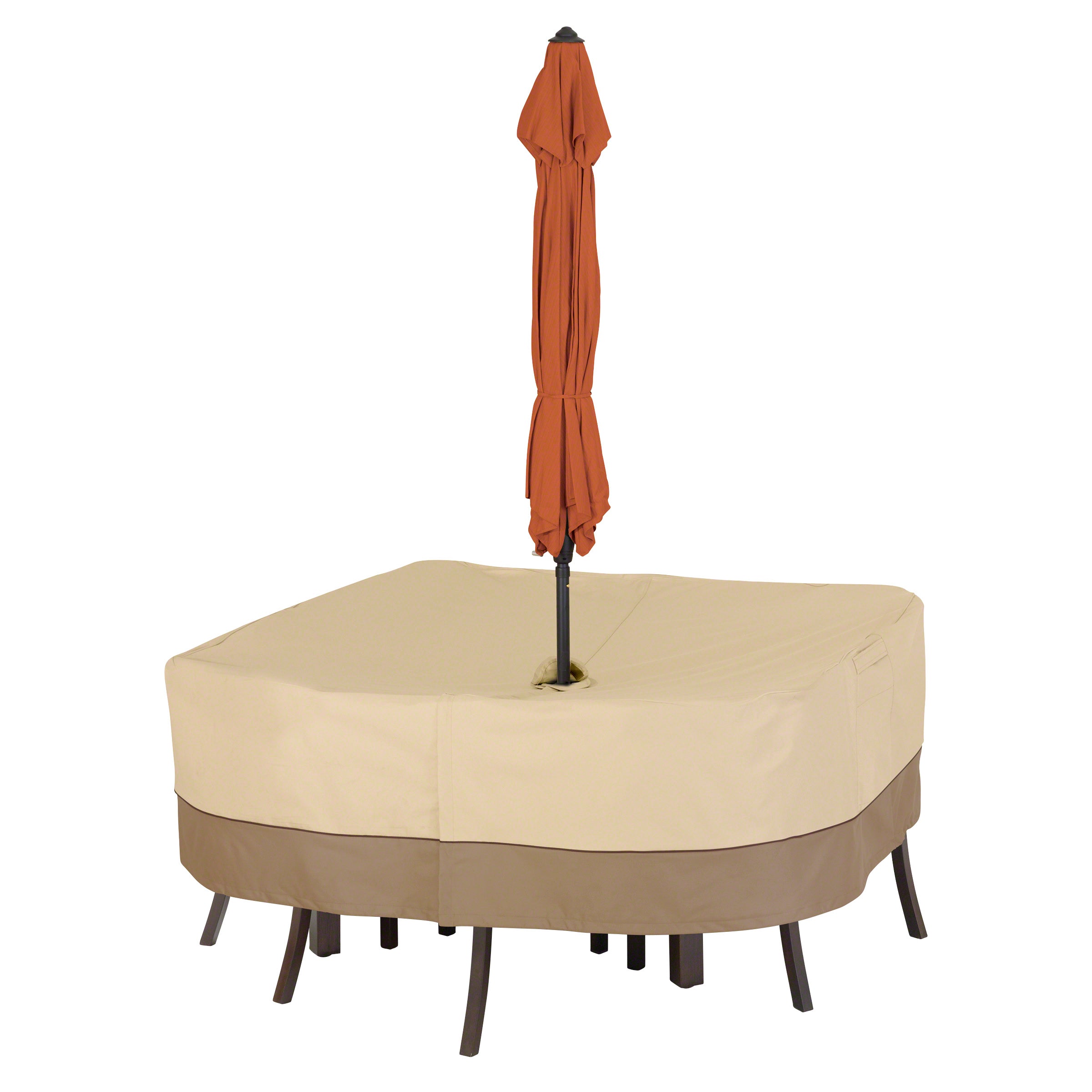 Veranda 66-Inch Square Patio Table Set Cover Umbrella Hole