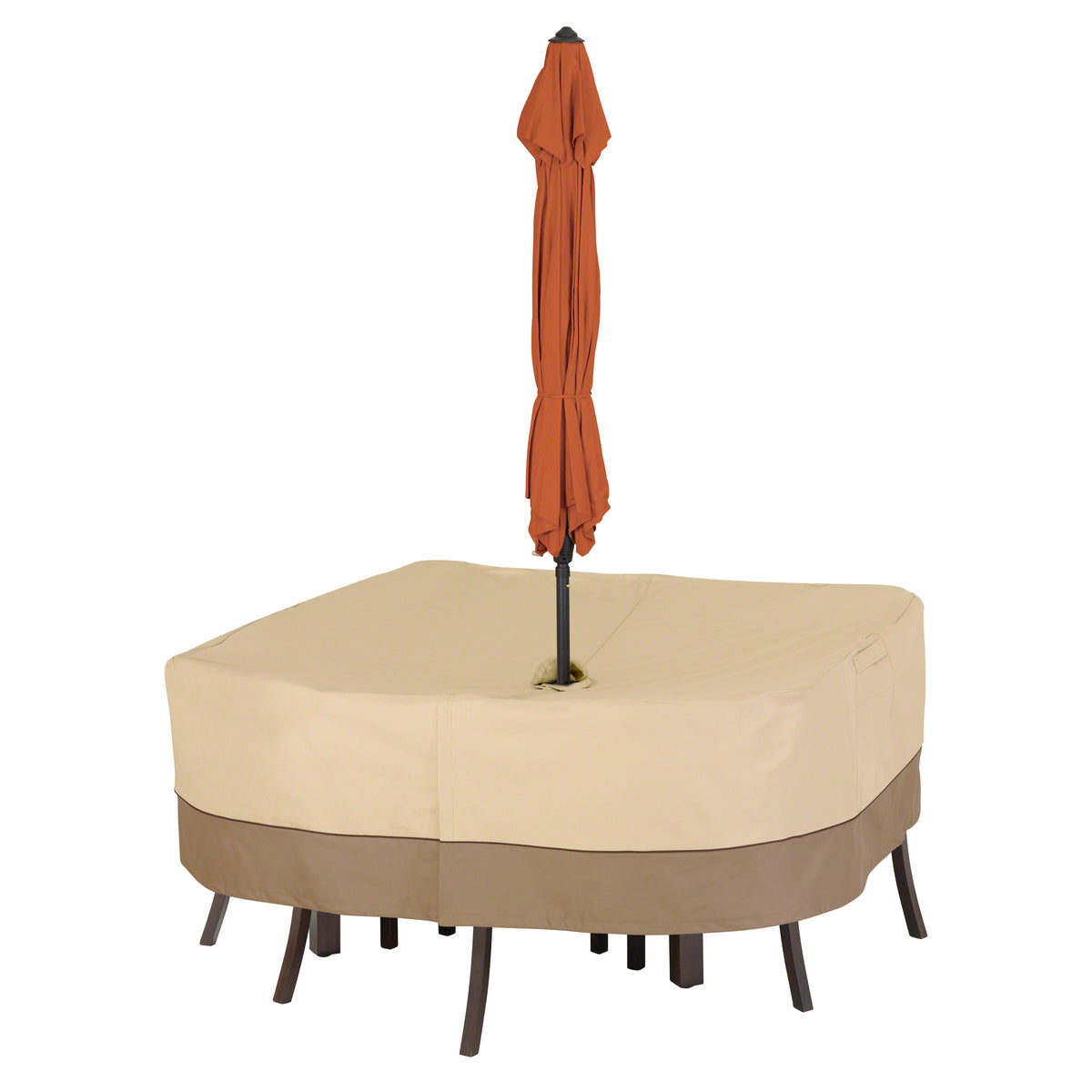 Veranda 66-Inch Square Patio Table Set Cover Umbrella Hole