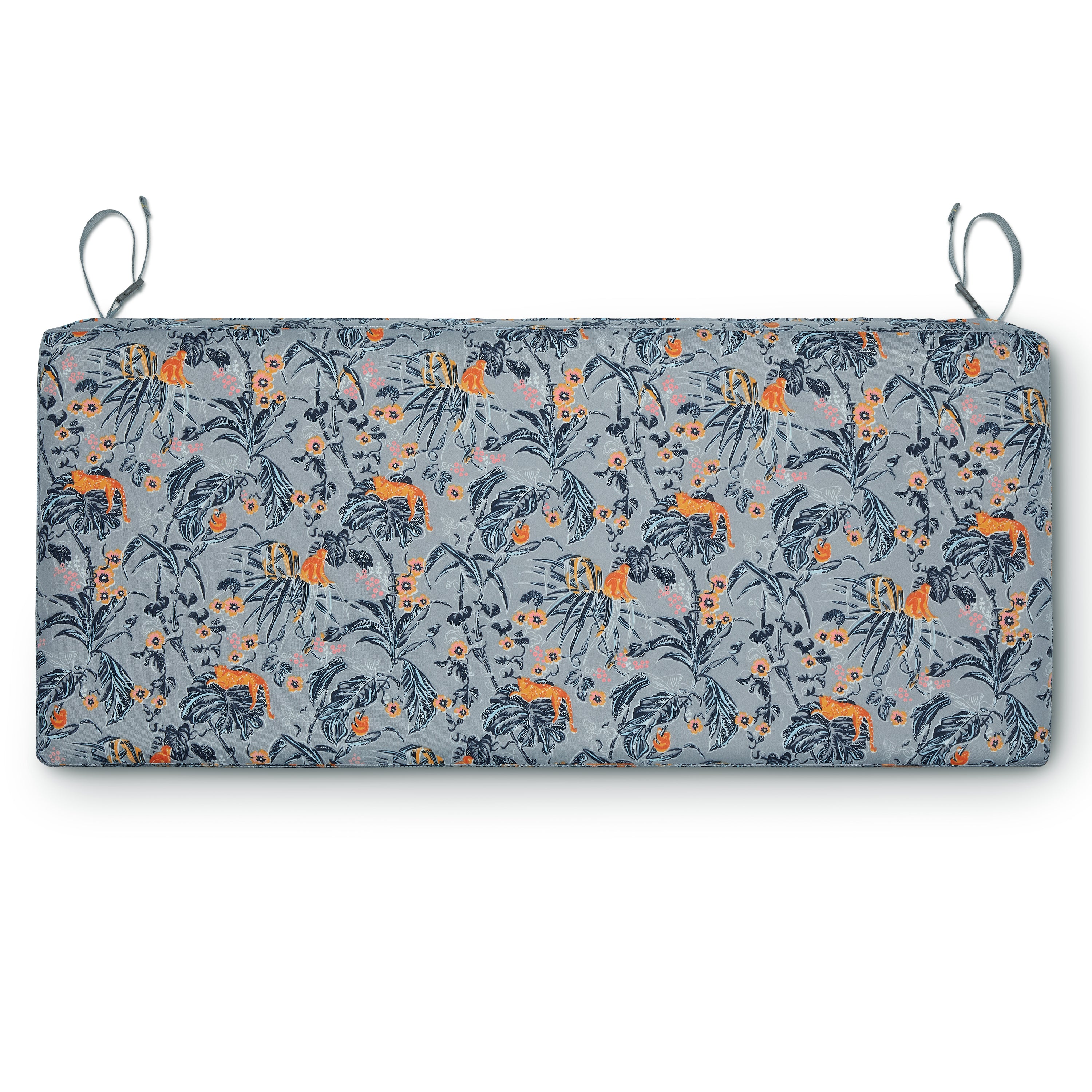 62-165_PATIO_VeraBradley_FoamCushions_Bench_JungleToileGreyGold_Flatlay_IMG.jpg