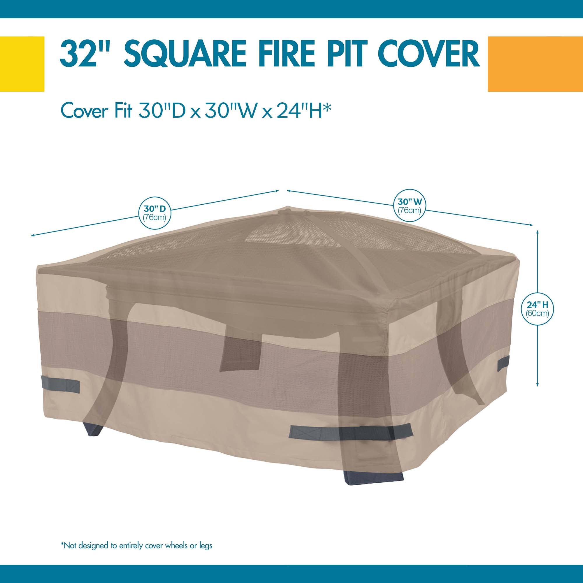 Duck Covers® Elegant Outdoor Waterproof Fire Pit Cover