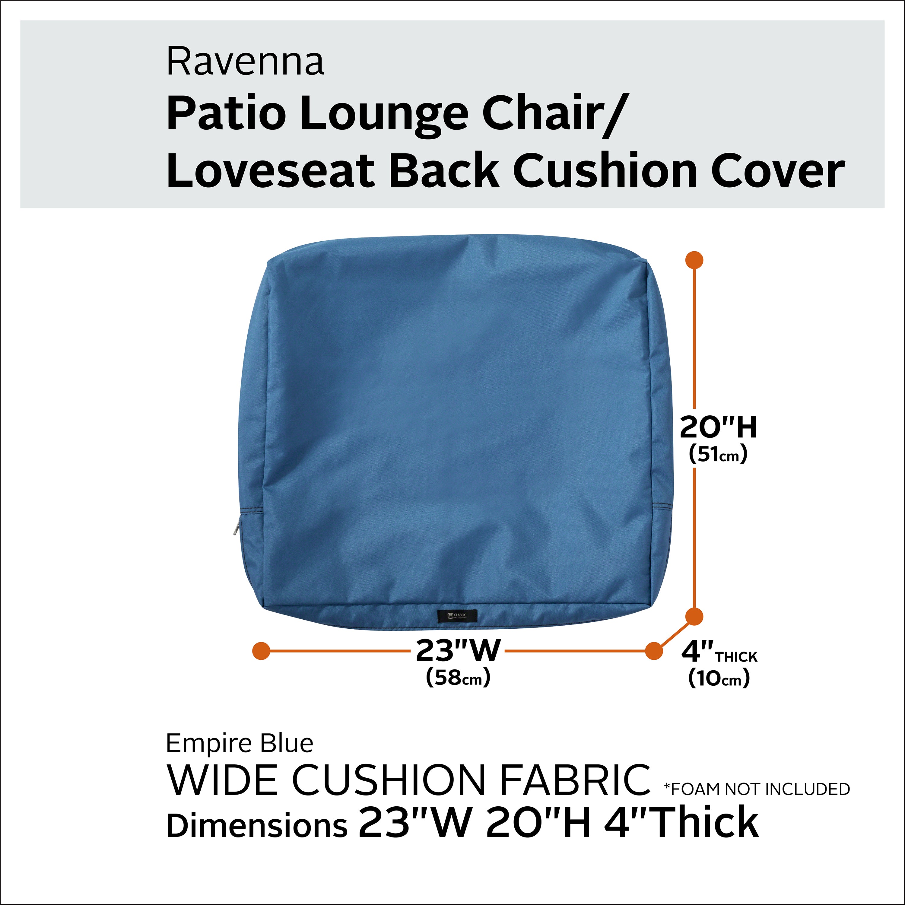 Classic Accessories Ravenna Outdoor Weatherproof Cushion Cover