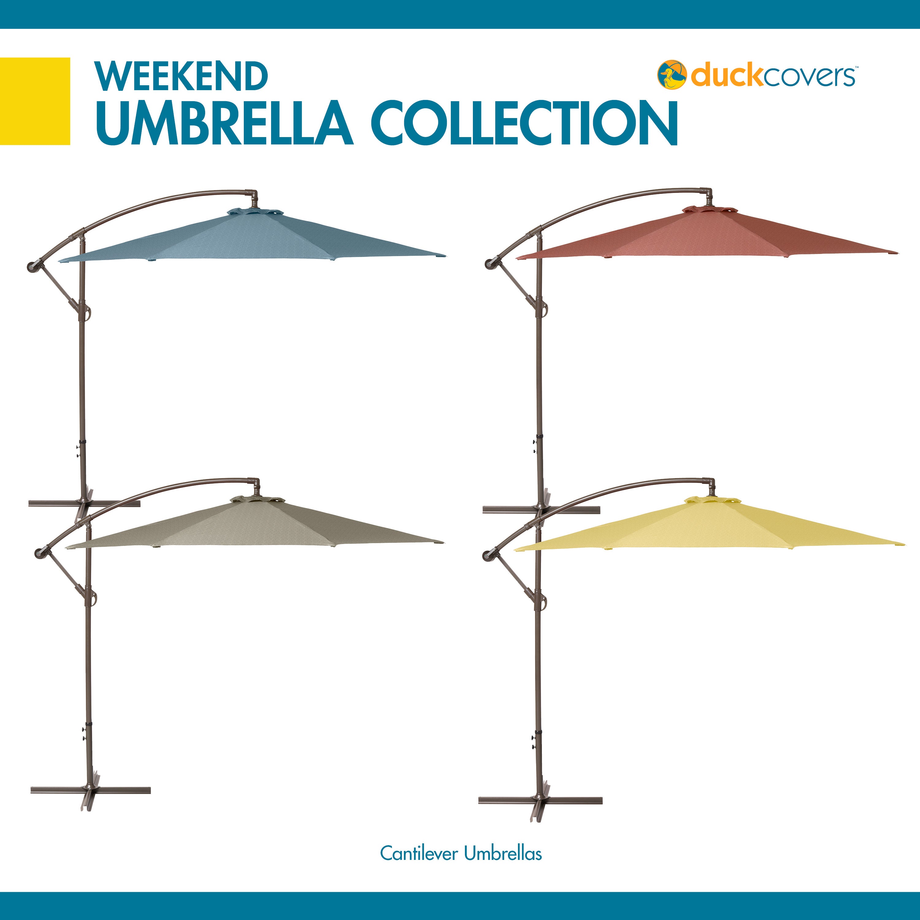 duck covers weekend 10 feet patio cantilever umbrella GRAND 10x10 FT Square Patio Umbrella, Deluxe Curvy Of wind and harsh weather conditions Duck Covers Weekend 10 Ft