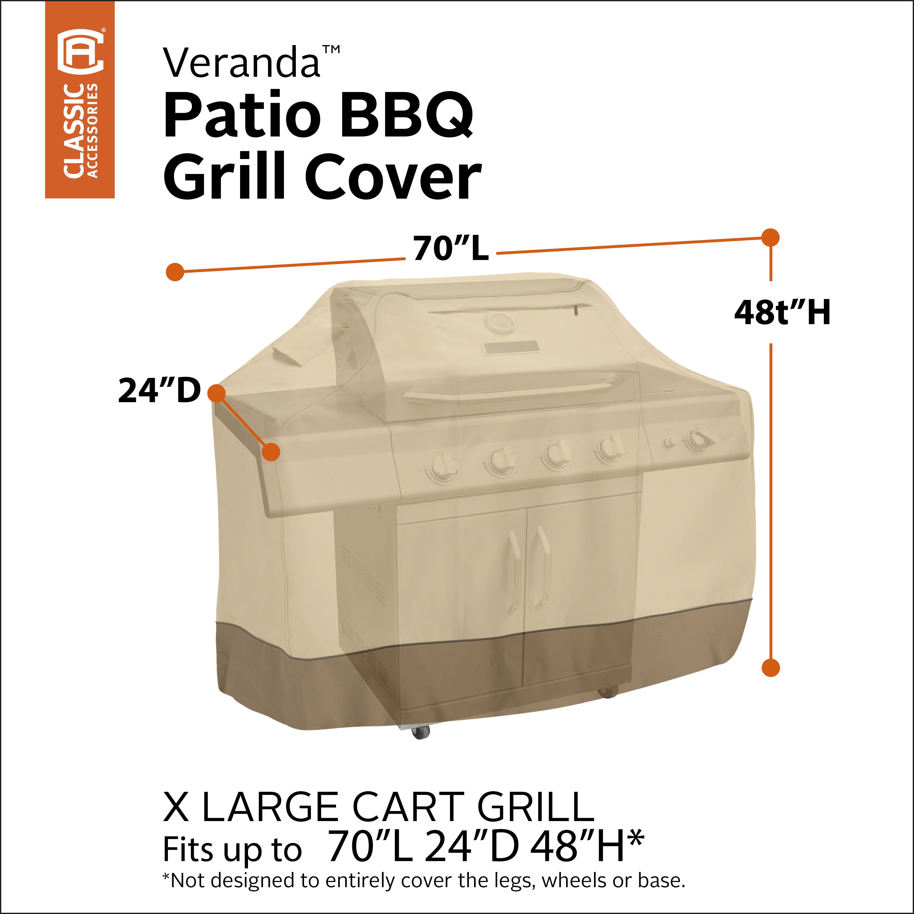 Classic Accessories Veranda Weatherproof BBQ Grill Cover