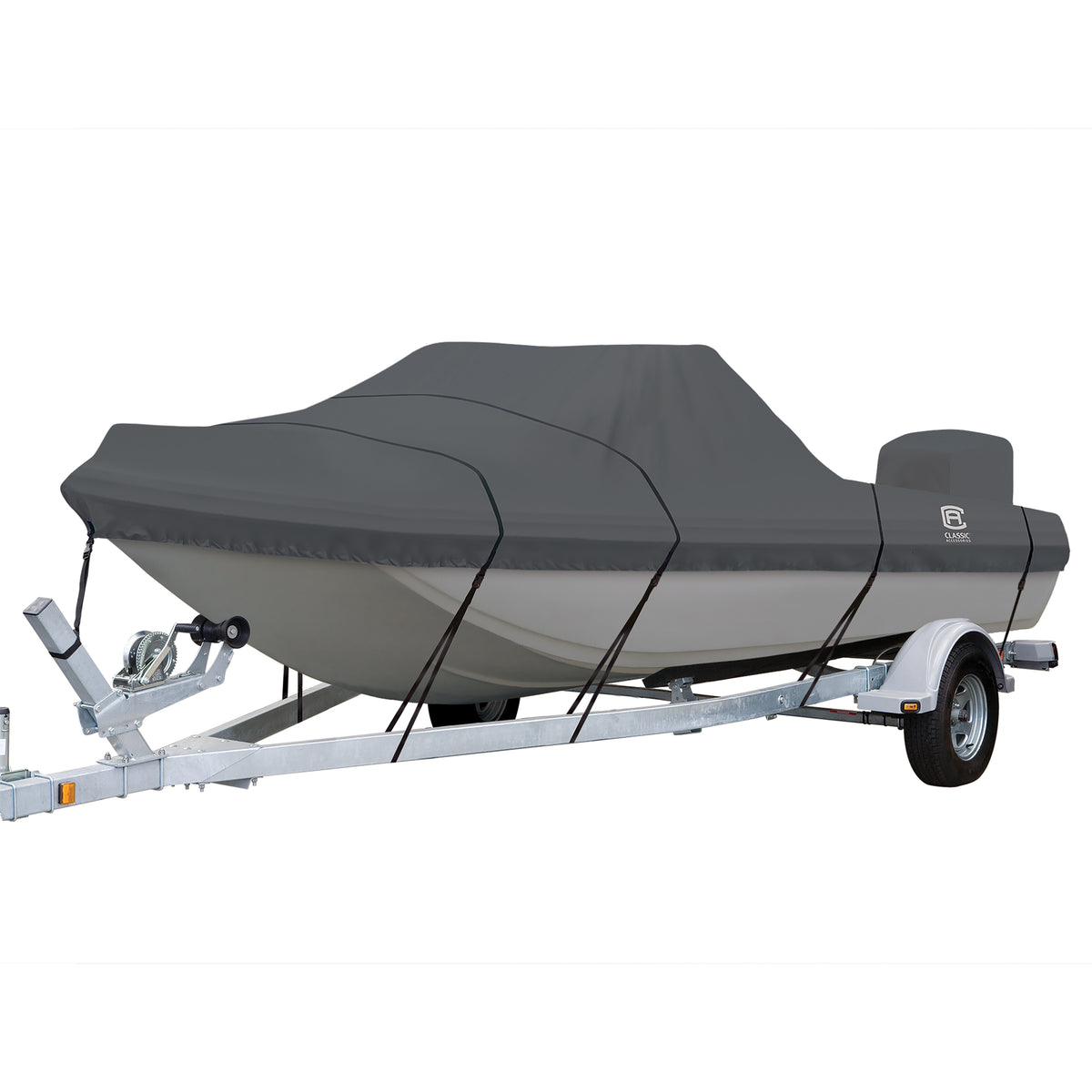 StormPro Heavy-Duty Tri-Hull Outboard Boat Cover