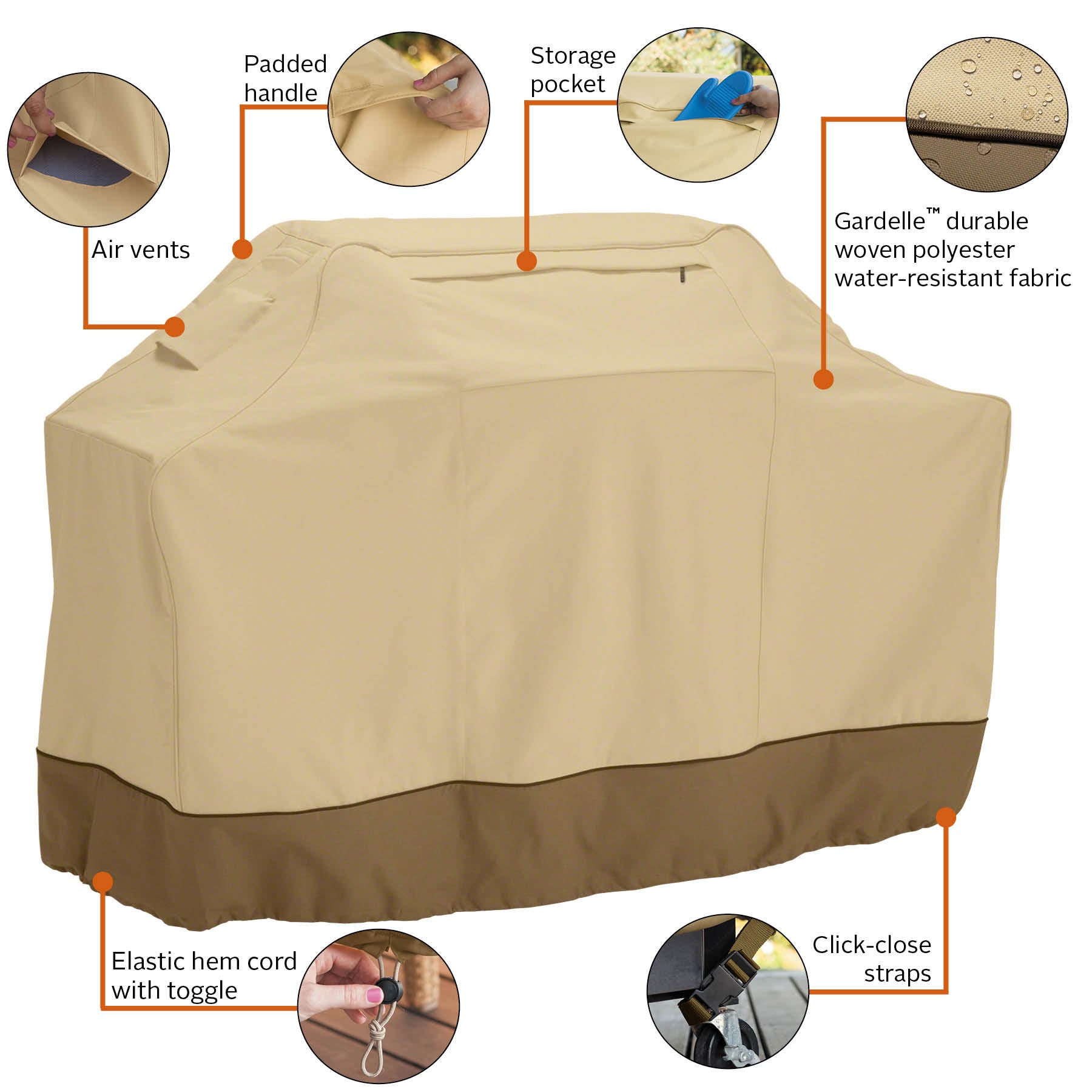 Classic Accessories Veranda Weatherproof BBQ Grill Cover - Thumbnail 4