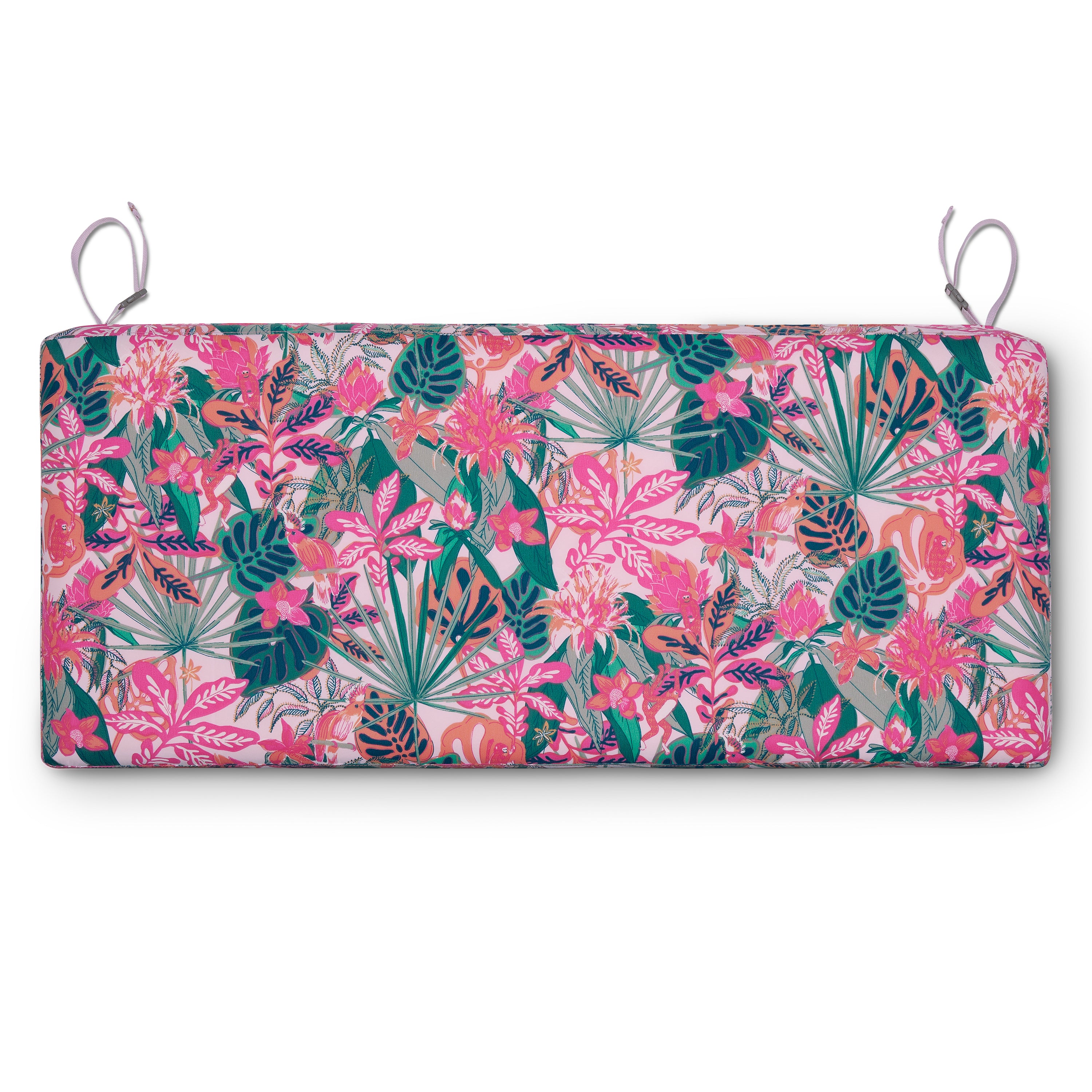62-173_PATIO_VeraBradley_FoamCushions_Bench_RainforestCanopyCoral_Flatlay_IMG.jpg