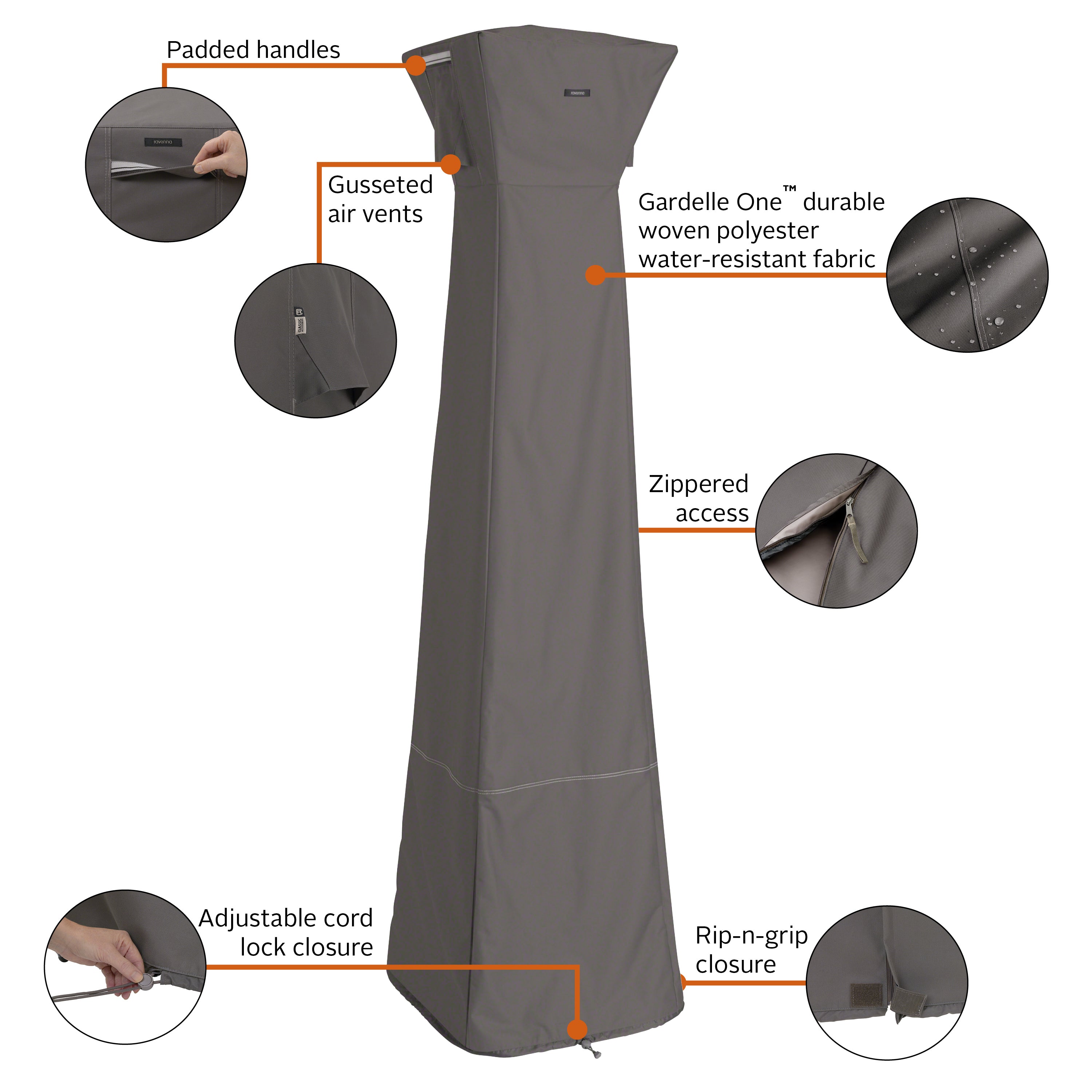 Classic Accessories Ravenna Pyramid Torch Patio Heater Cover - Thumbnail 5