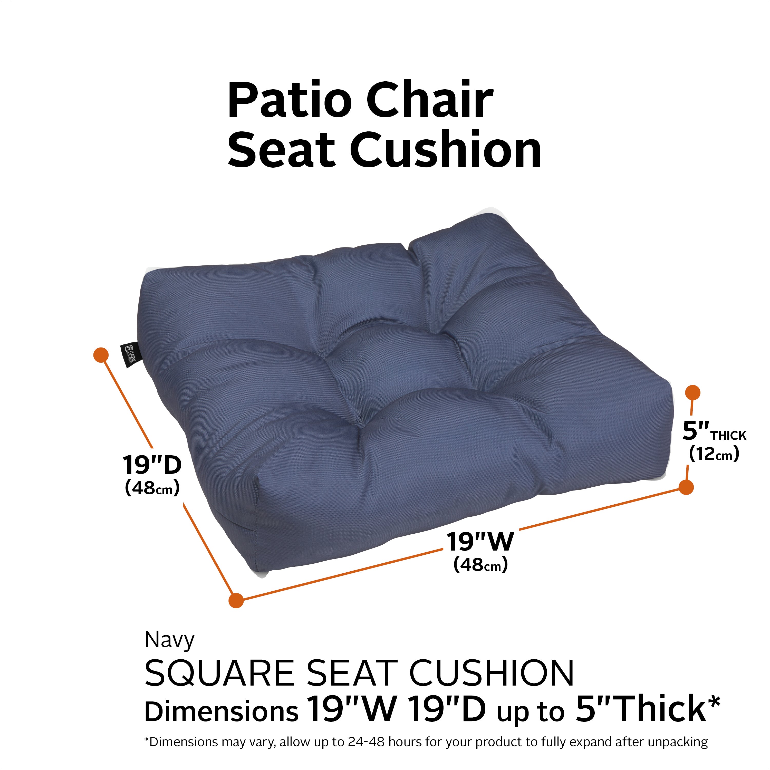 ClassicAccessories_Cushion_OPP_Navy_19x19x5_SizingGraphic_62-118.jpg