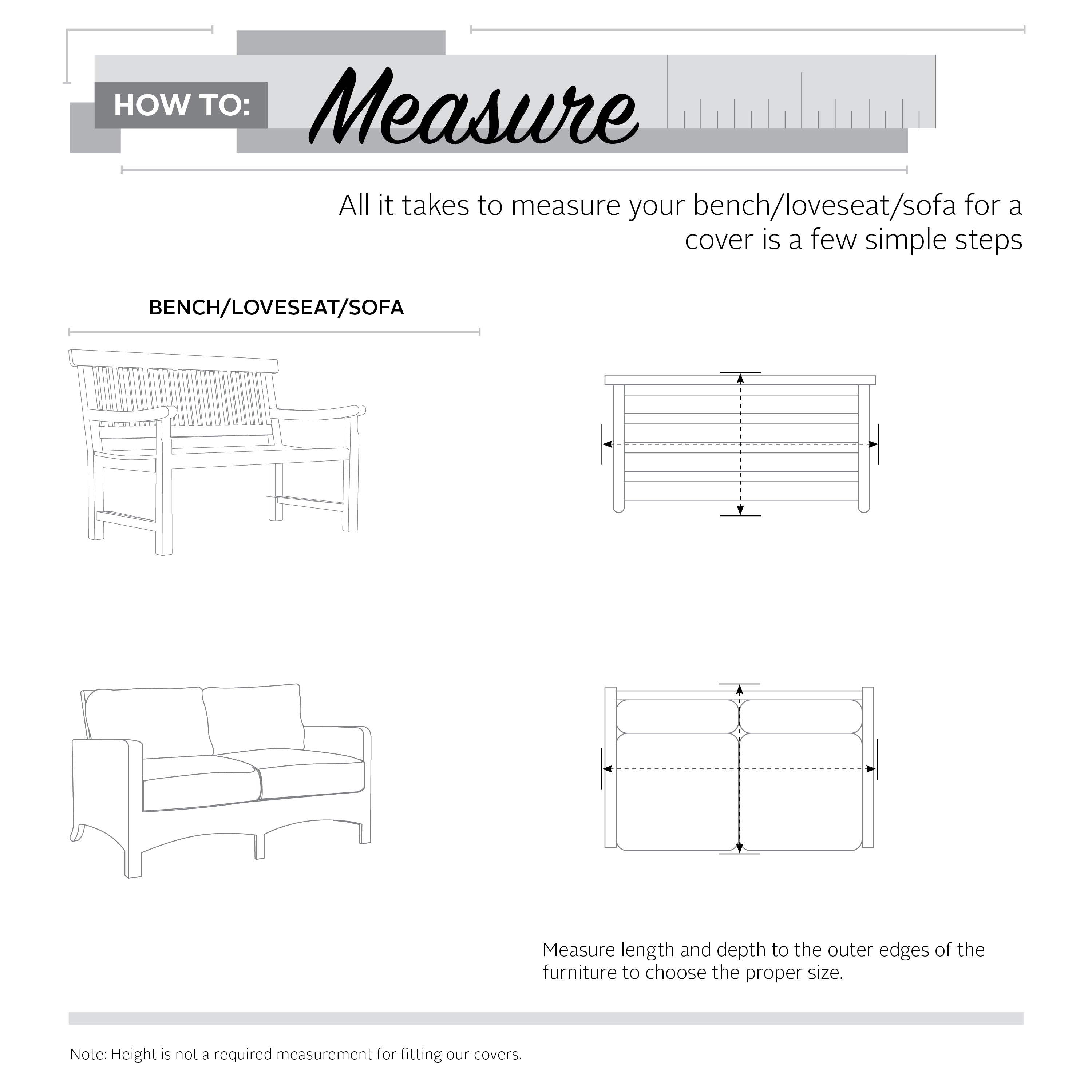 Ravenna Water-Resistant 50 Inch Patio Bench Cover