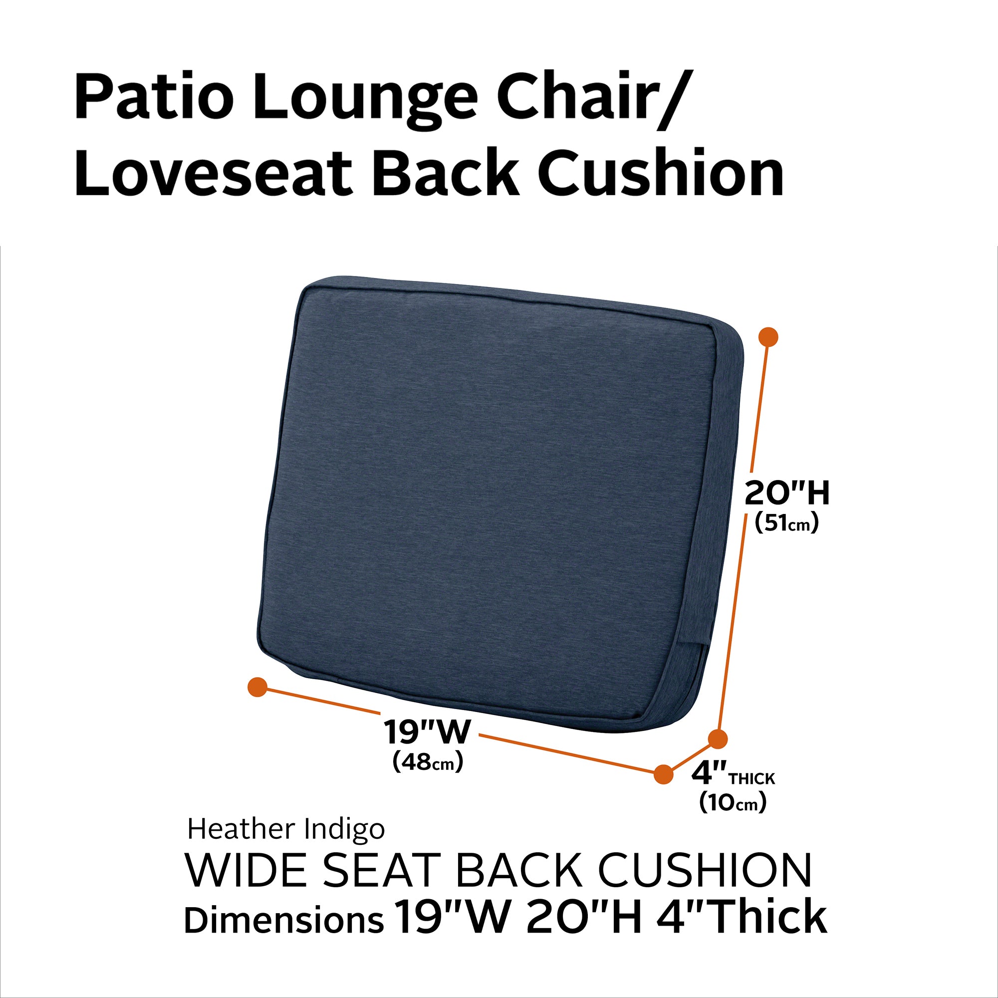 Montlake Outdoor Back Cushion | Classic Accessories