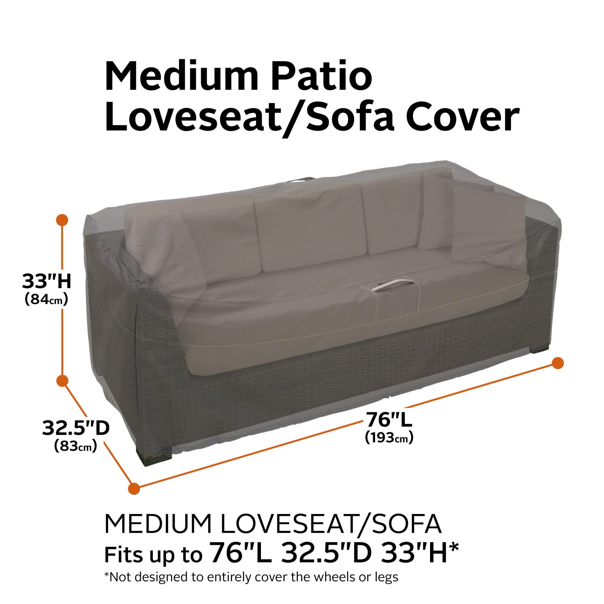 Ravenna Water-Resistant Patio Sofa/Loveseat Cover | Classic