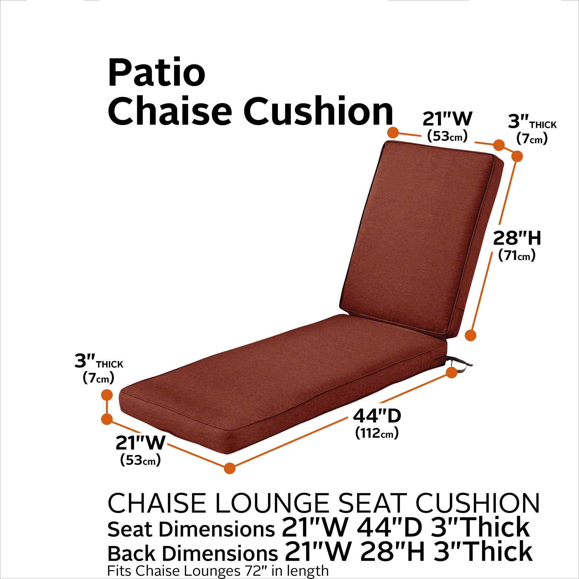 Montlake Outdoor Chaise Lounge Cushion | Classic Accessories