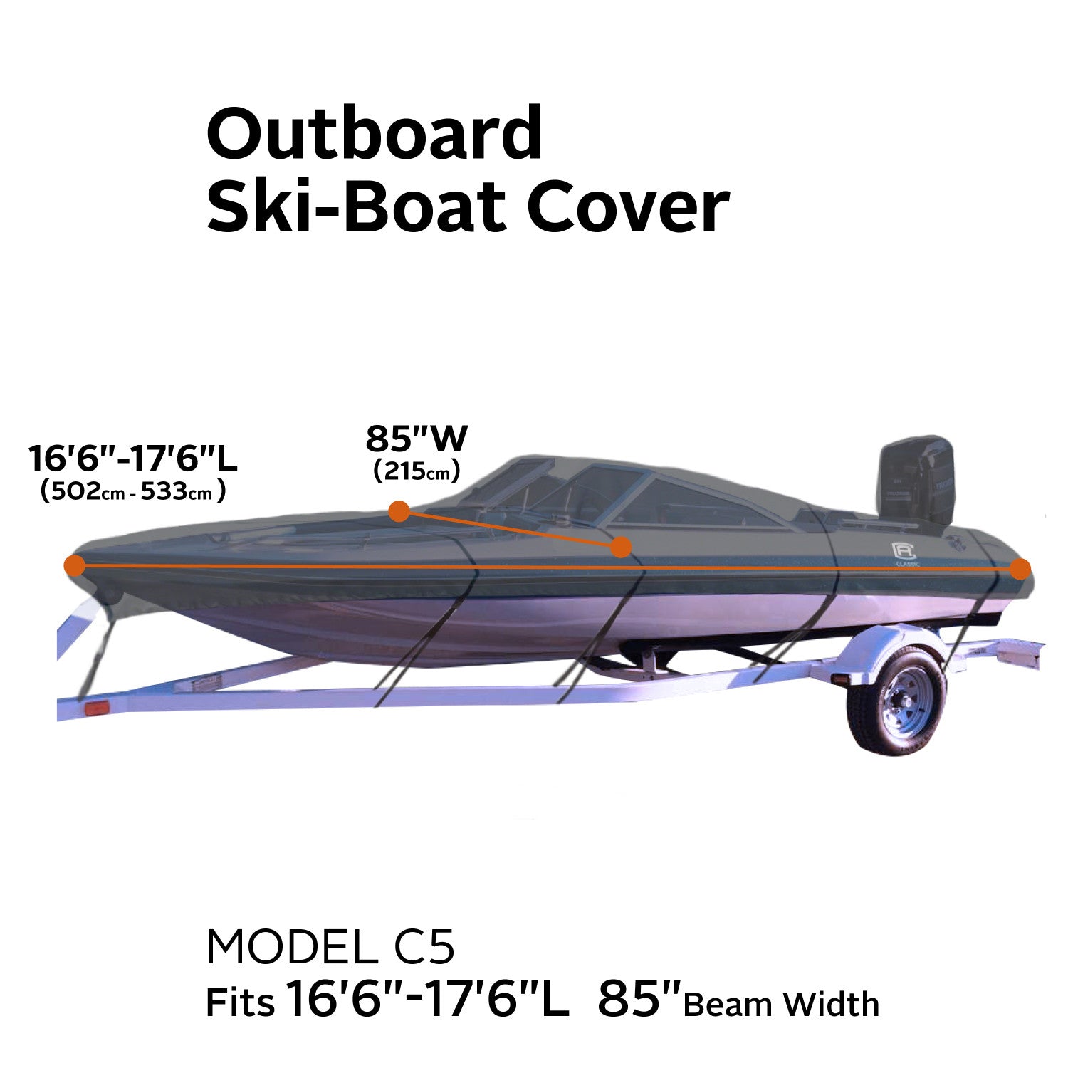 fish and ski boat accessories StormPro Heavy Duty Outboard Ski-Boat Cover, 16 ft 6 in Fishing Paper Ephemera Personalization:Plain Font in stiffeners reduce wind Daiwa BG 3500 Black