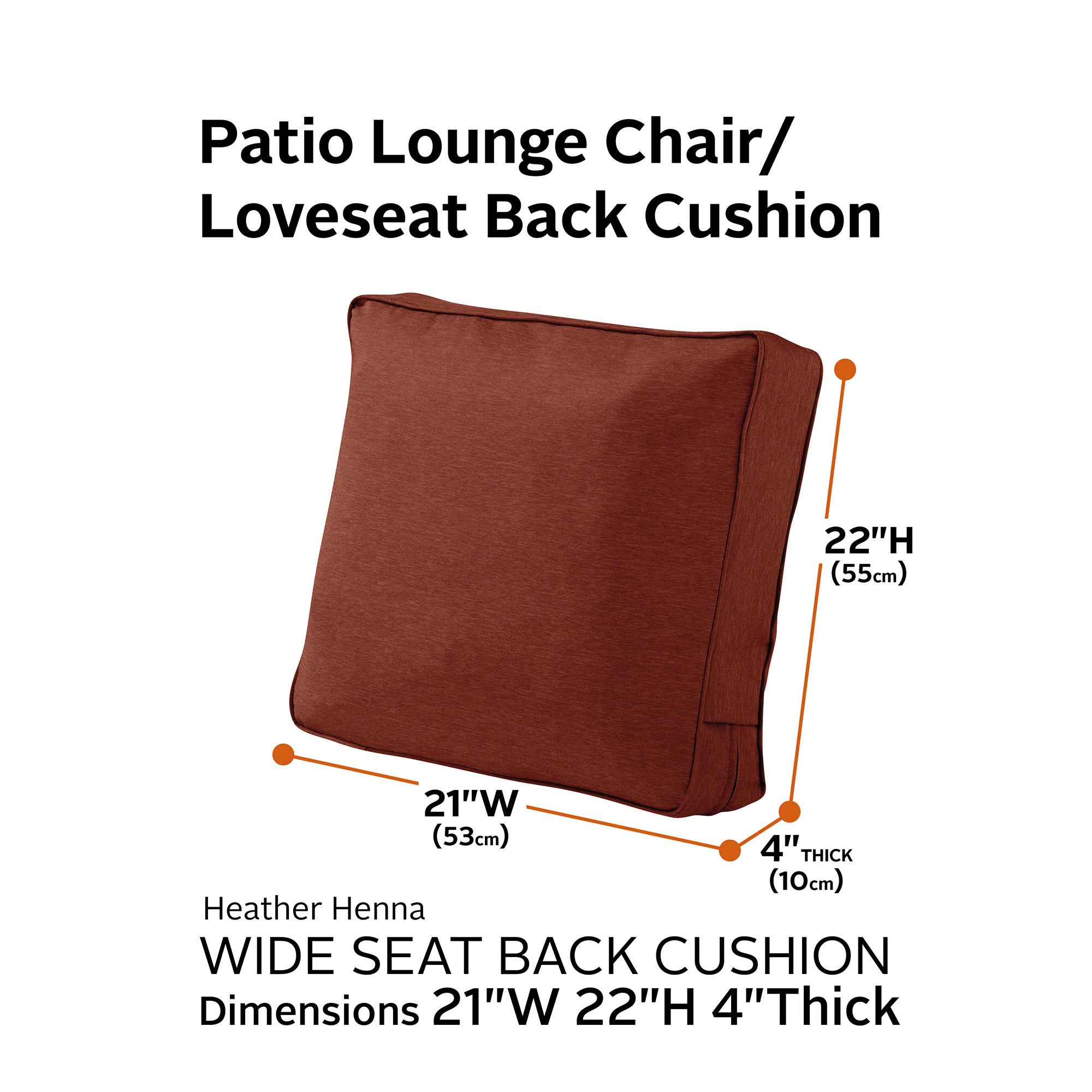 Montlake FadeSafe Patio Lounge Chair/Loveseat Back Cushion