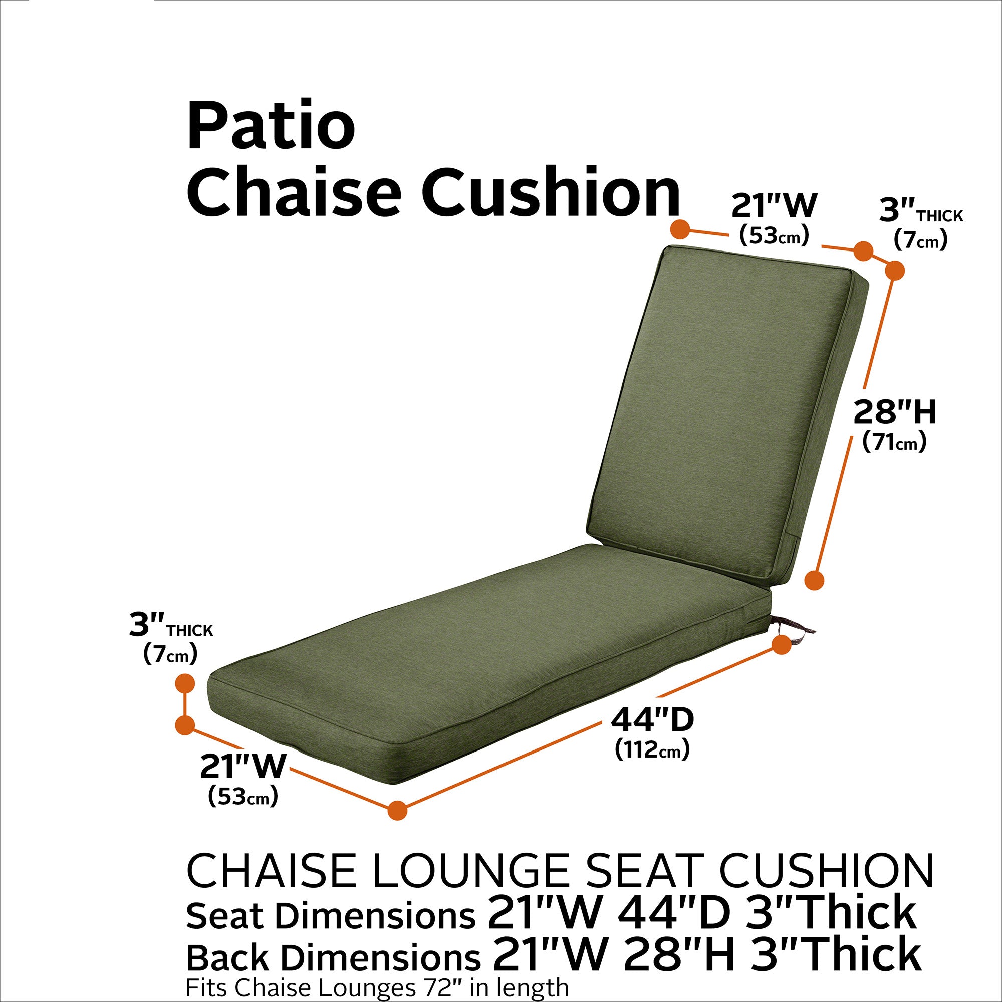 Montlake Outdoor Chaise Lounge Cushion | Classic Accessories