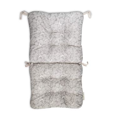 Frida Kahlo x Classic Accessories Patio Cushion Seat/Back, 41.5 Inch, Flores Eternas, Taupe