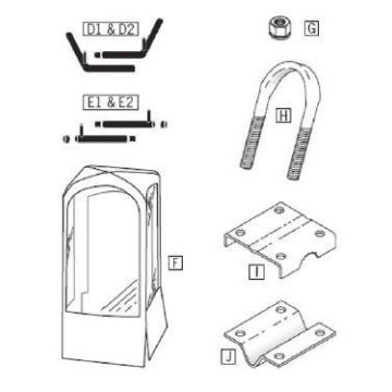 Standard Snow Thrower Cab Parts-C - Middle Ribs