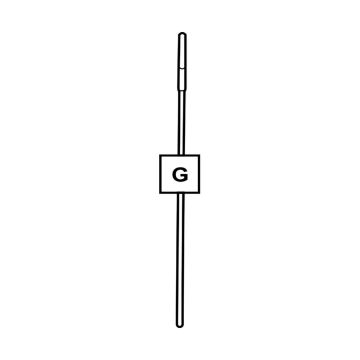 Deluxe Arched Snow Thrower Cab Parts-G - Back Hoop Fiberglass Rods (White)