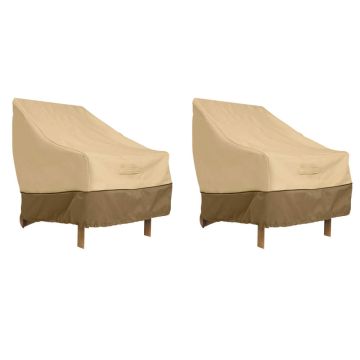 Classic Accessories Veranda Water-Resistant 38 Inch Patio Lounge Chair Cover, 2-Pack