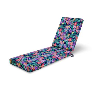 Vera Bradley by Classic Accessories Classic Accessories Water-Resistant Patio Chaise Lounge Cushion, 26 x 48 x 32 x 3 Inch, Happy Blooms