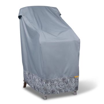 Vera Bradley by Classic Accessories Classic Accessories Water-Resistant Stackable Patio Chair Cover, 26 x 34 x 45 Inch, Rain Forest Toile Gray