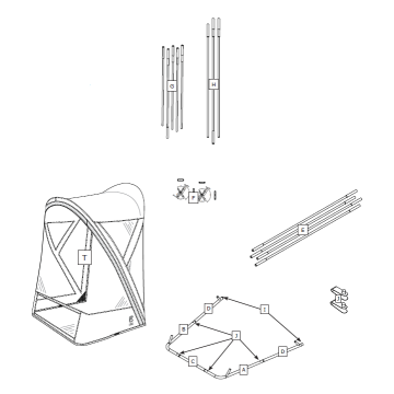 Deluxe Arched Snow Thrower Cab Parts-N - Mounting Posts -  Lower A