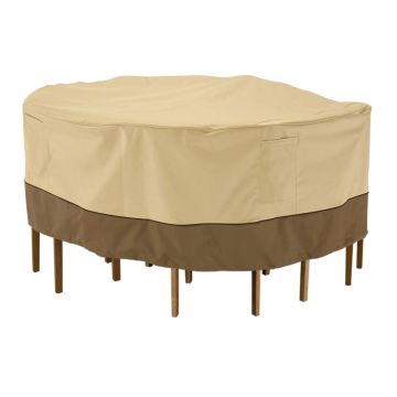 Veranda Water-Resistant Round Patio Table & Chair Set Cover