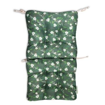 Frida Kahlo x Classic Accessories Patio Cushion Seat/Back, 41.5 Inch, Flores Dulces, Ivy
